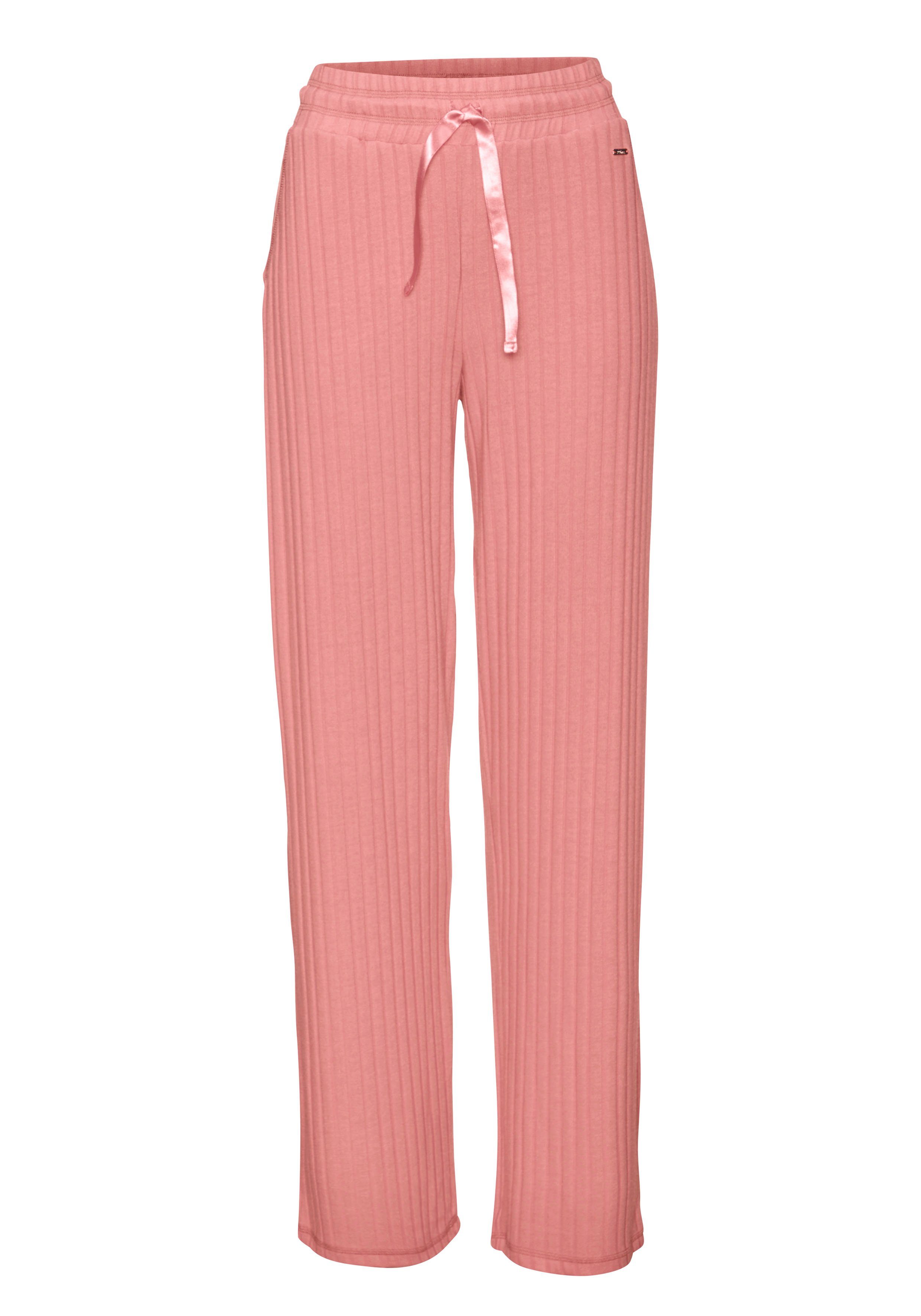 s.Oliver RED LABEL Beachwear Loungebroek met satijnen band om te binden, loungepak