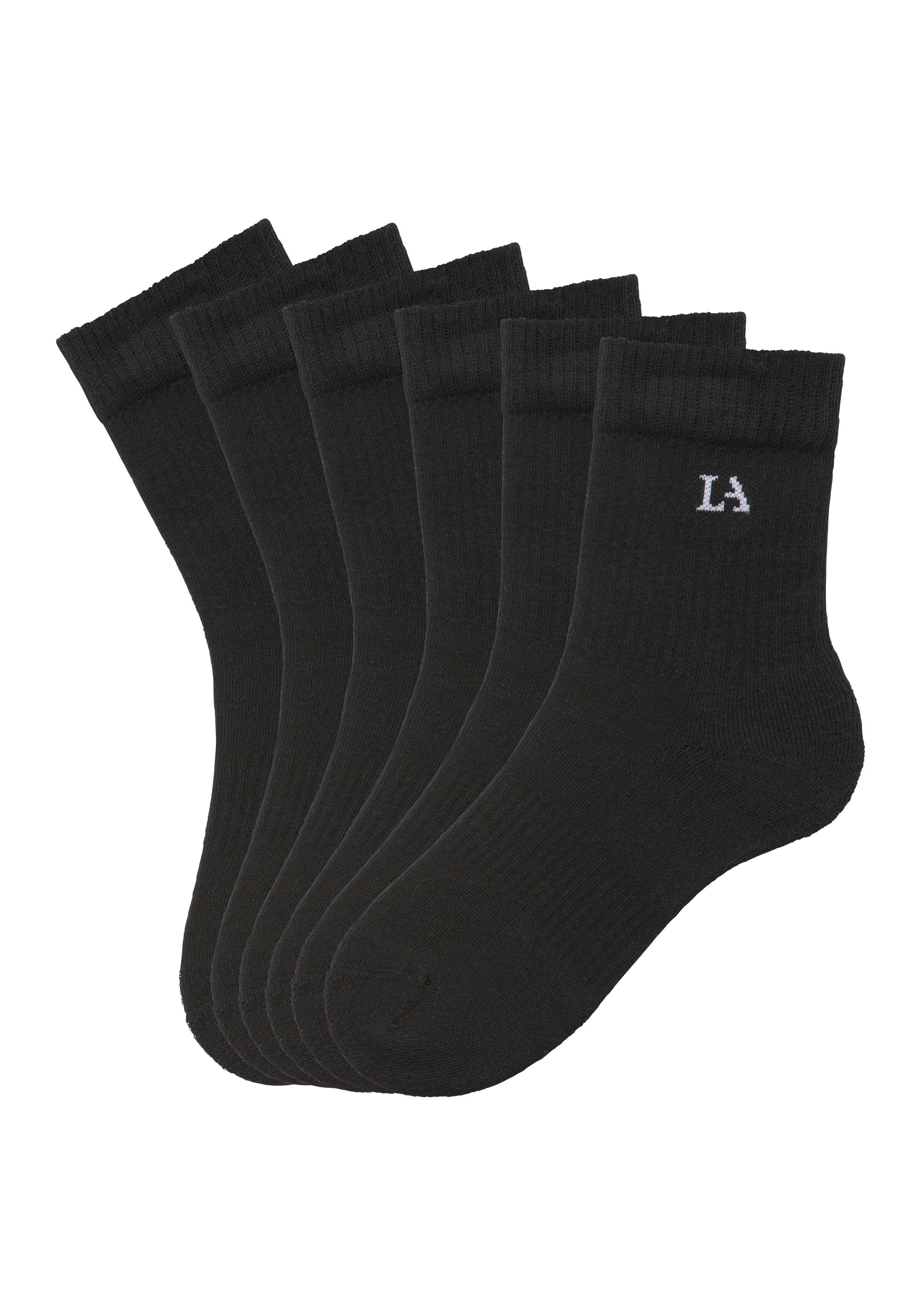 active by Lascana Tennissokken met frotté (set) sokken maat 35/38 zwart