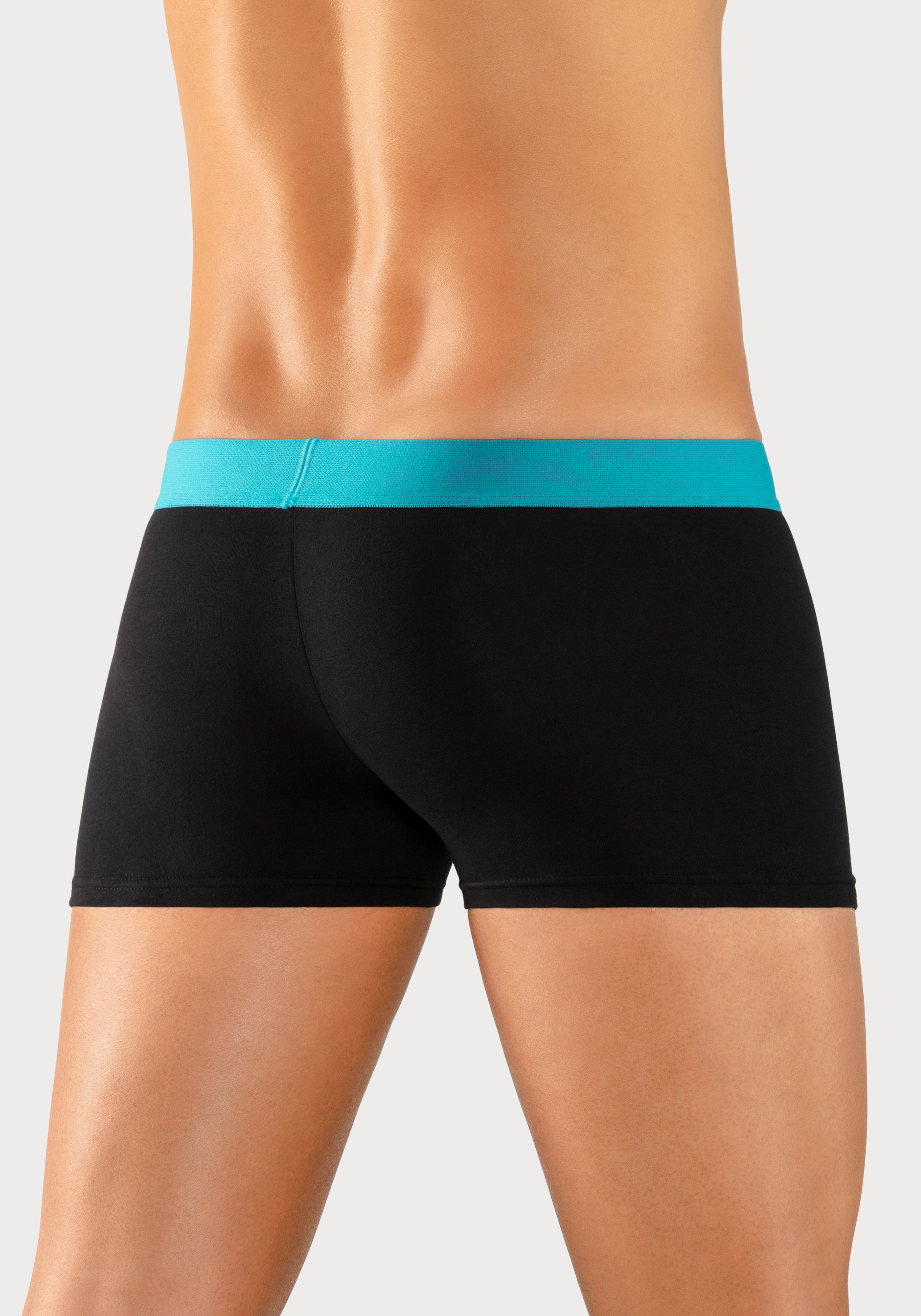 s.Oliver RED LABEL Beachwear Hipster strak zittende boxershorts voor heren van katoenmix (set, 4 stuks)