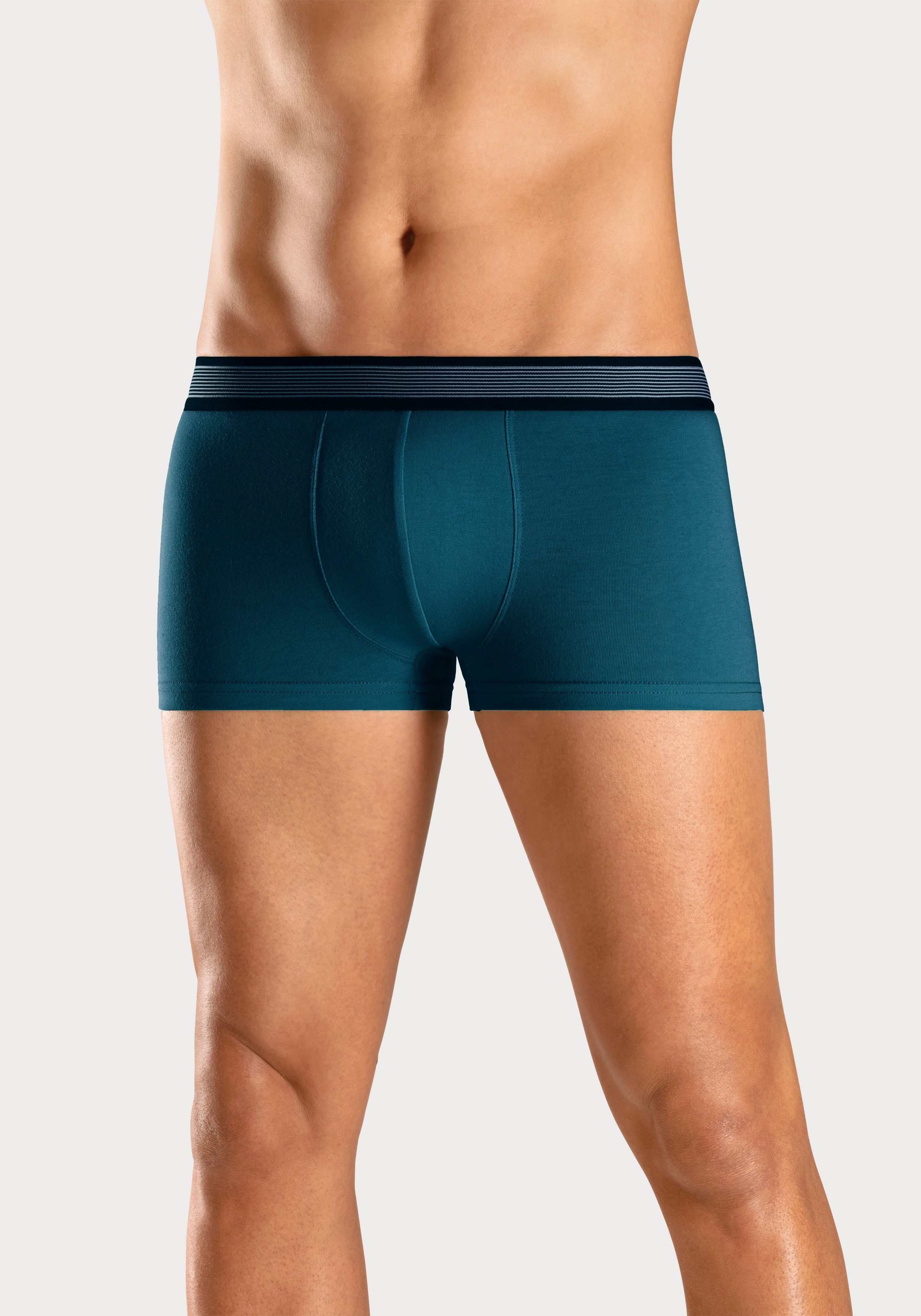 H.I.S Hipster strak zittende boxershorts van katoenmix (set, 4 stuks)