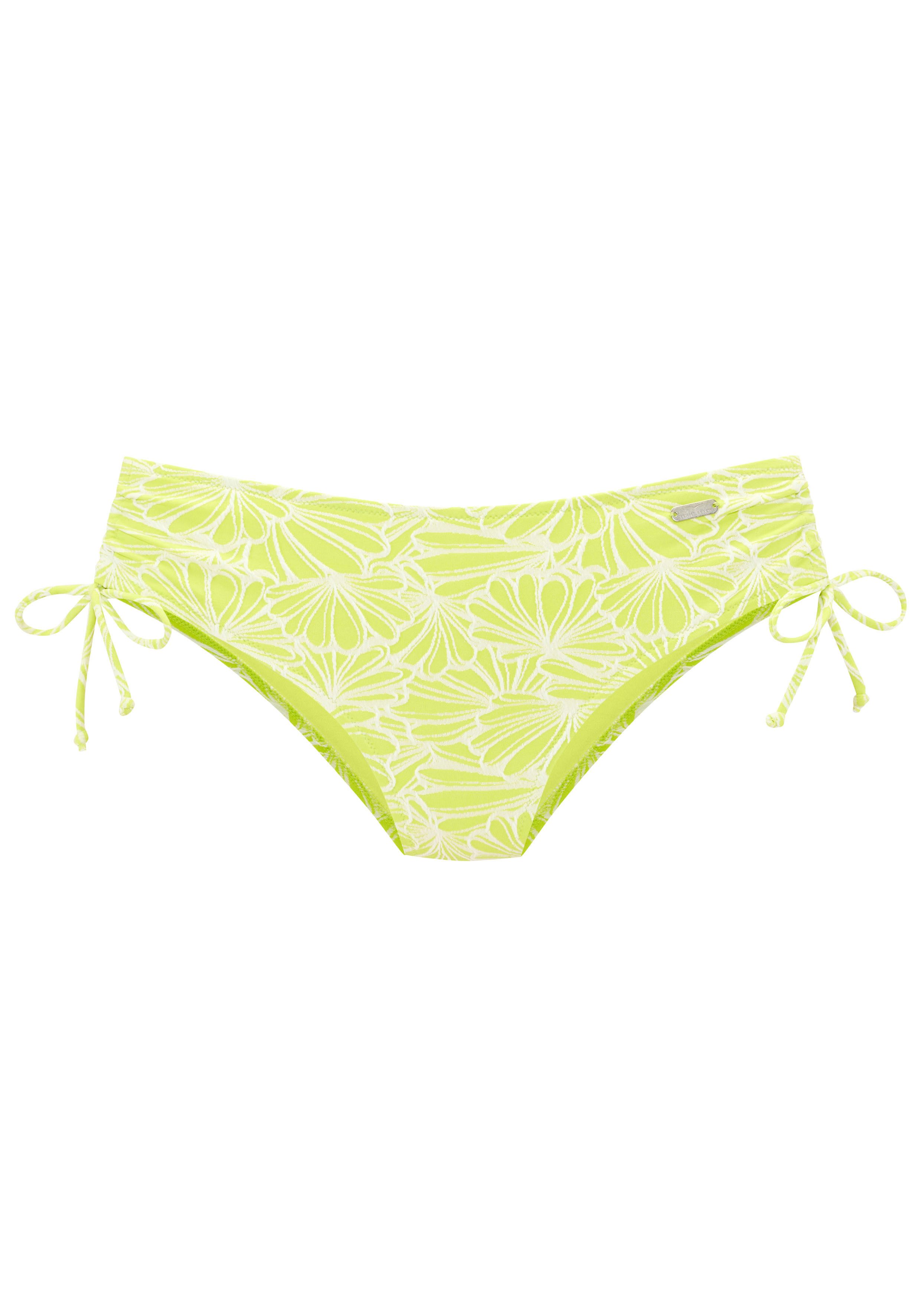 Venice Beach Bikinibroekje Peony in hogere snit en modieus structuurweefsel