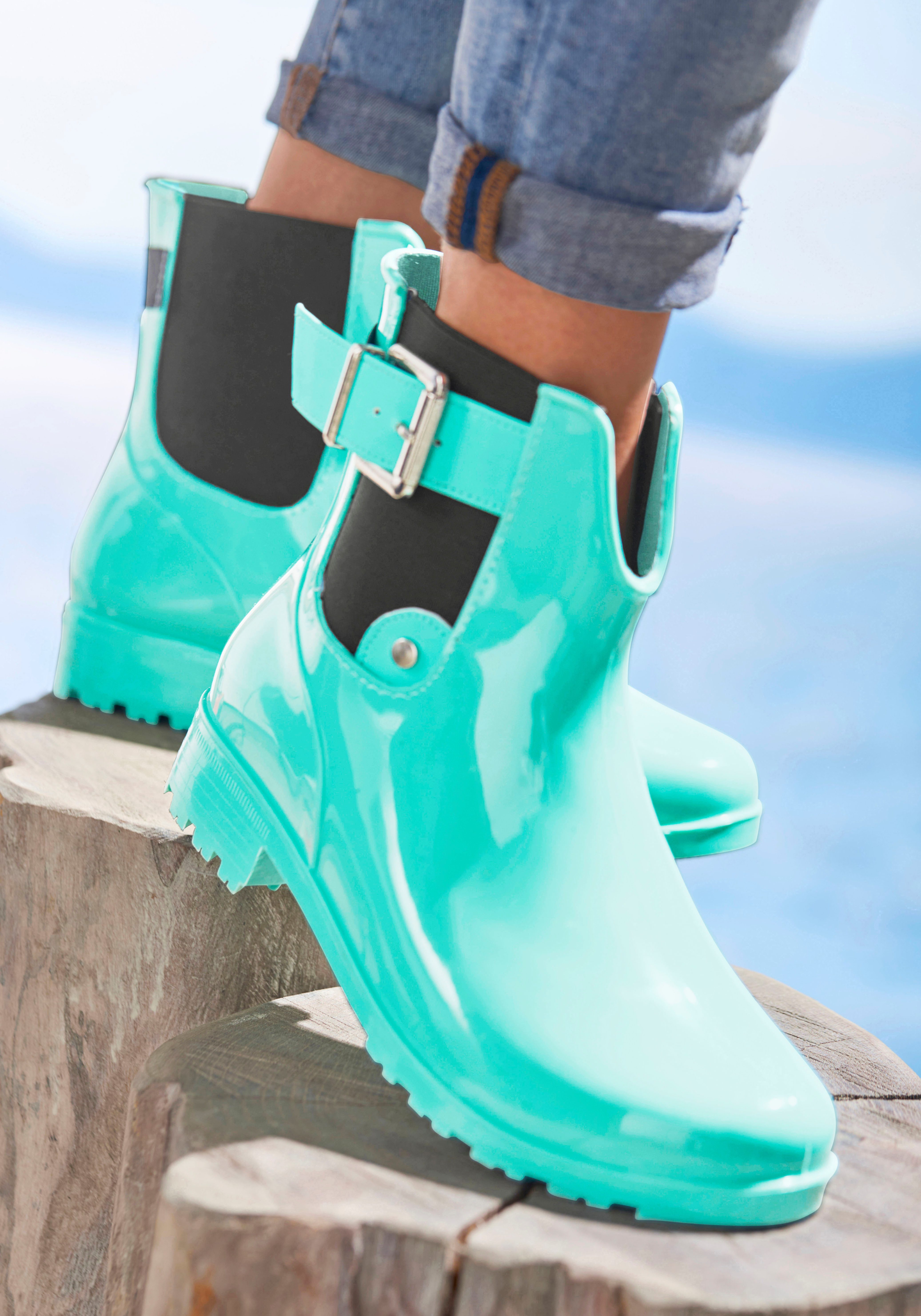 Vivance Rubberlaarsjes Instaplaarzen, boots Gummistiefels in Chelsea-look, Instapschoenen, Laarzen, Laarzen VEGAN