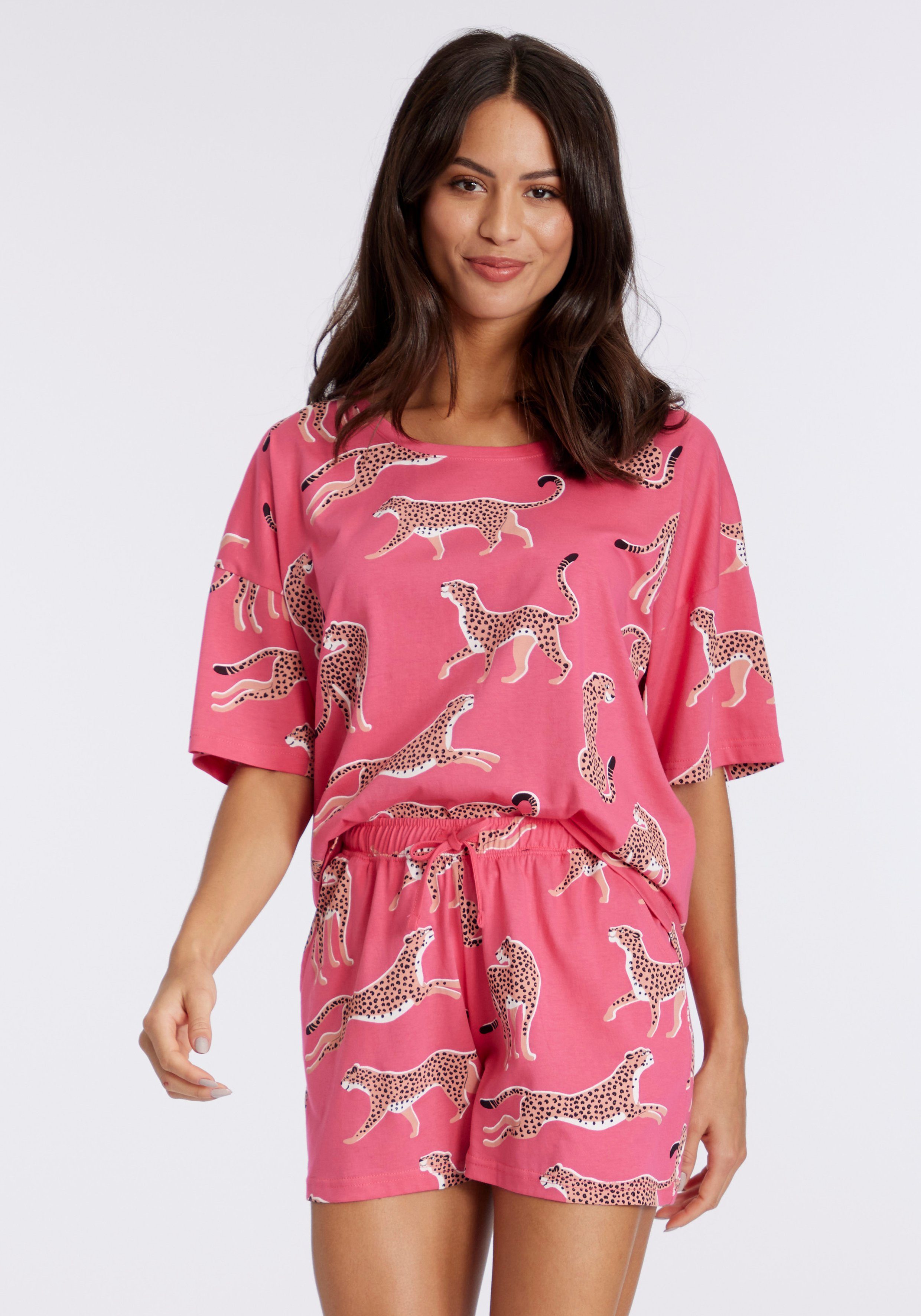 Vivance Dreams Shortama mt animal alloverprint (2-delig)