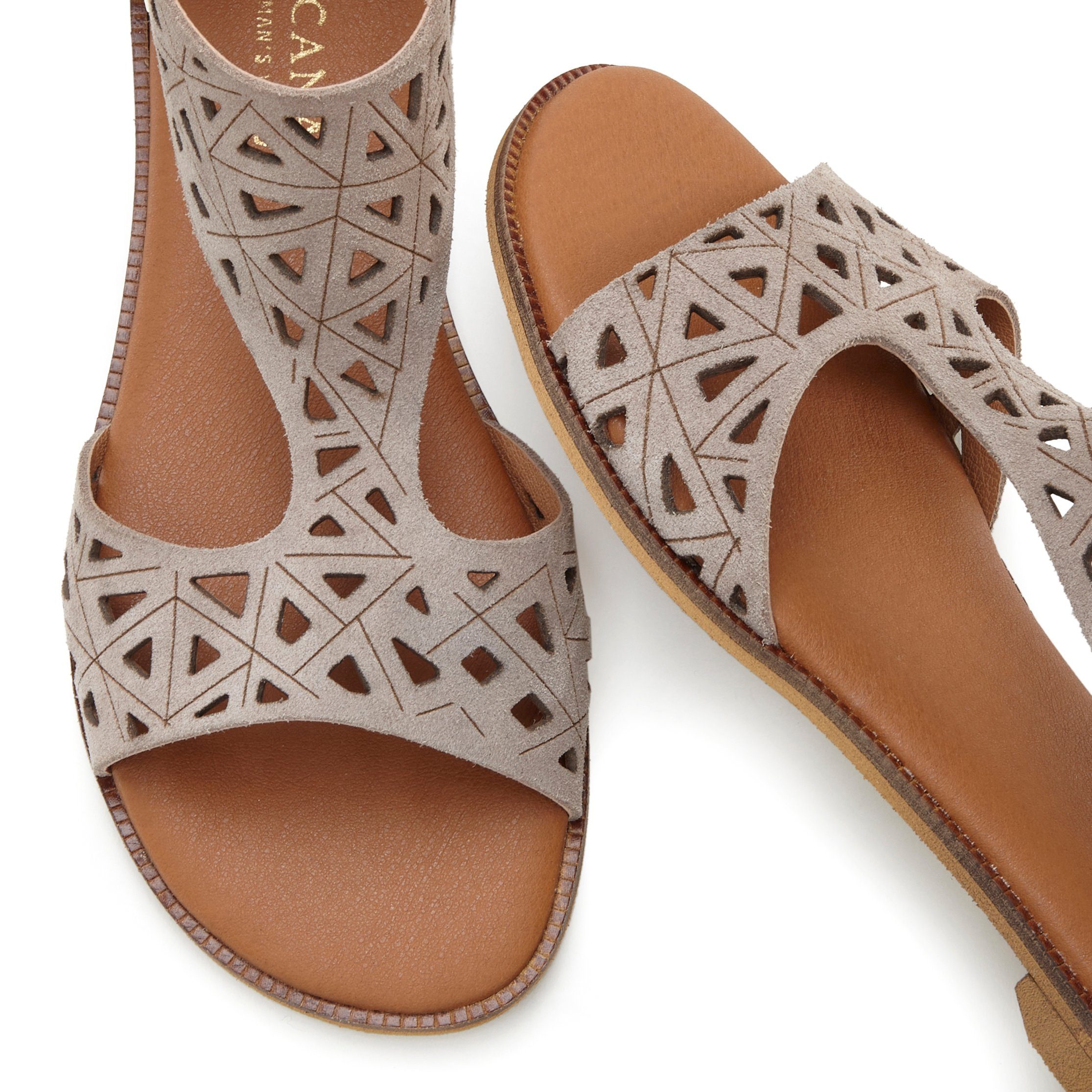Lascana Sandalen Zomerschoen Sandalette, zomerschoen van hoogwaardig leer met uitsparingen