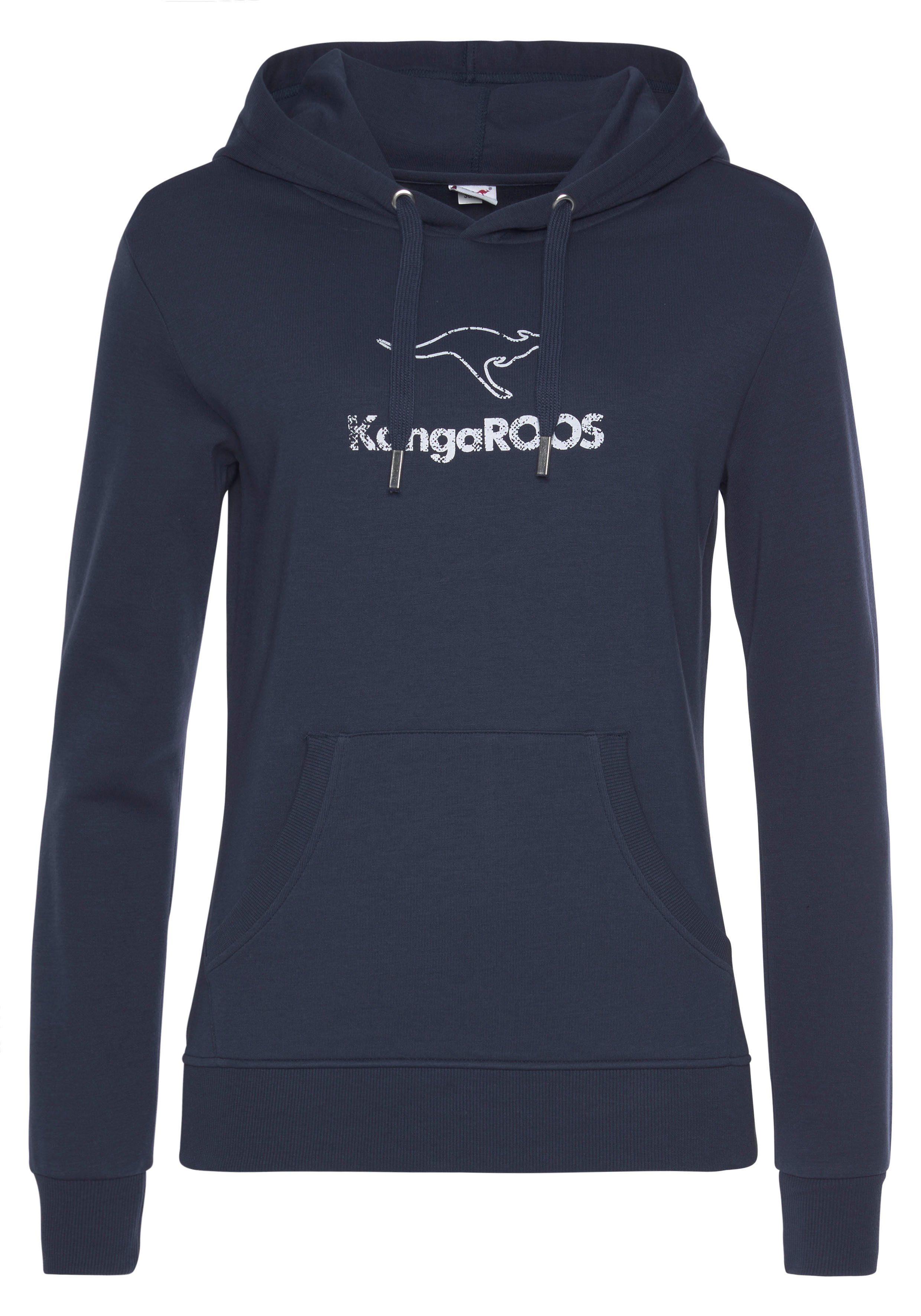 KangaROOS Hoodie met kangoeroezak, loungewear, loungepak tops & hoodies maat 32/34 blauw