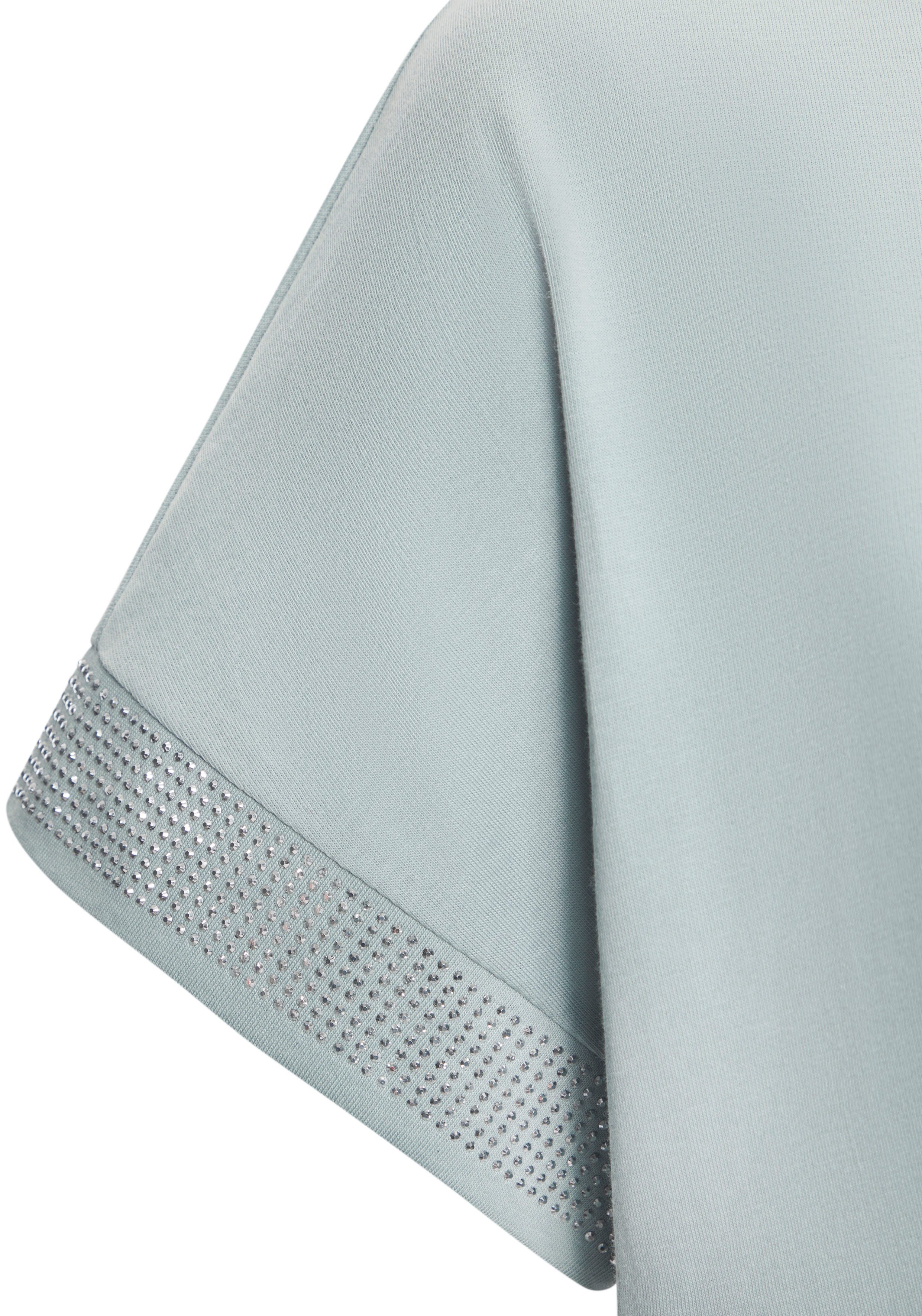 Lascana Shirt met korte mouwen Met glinsterend strass-ontwerp op de arm