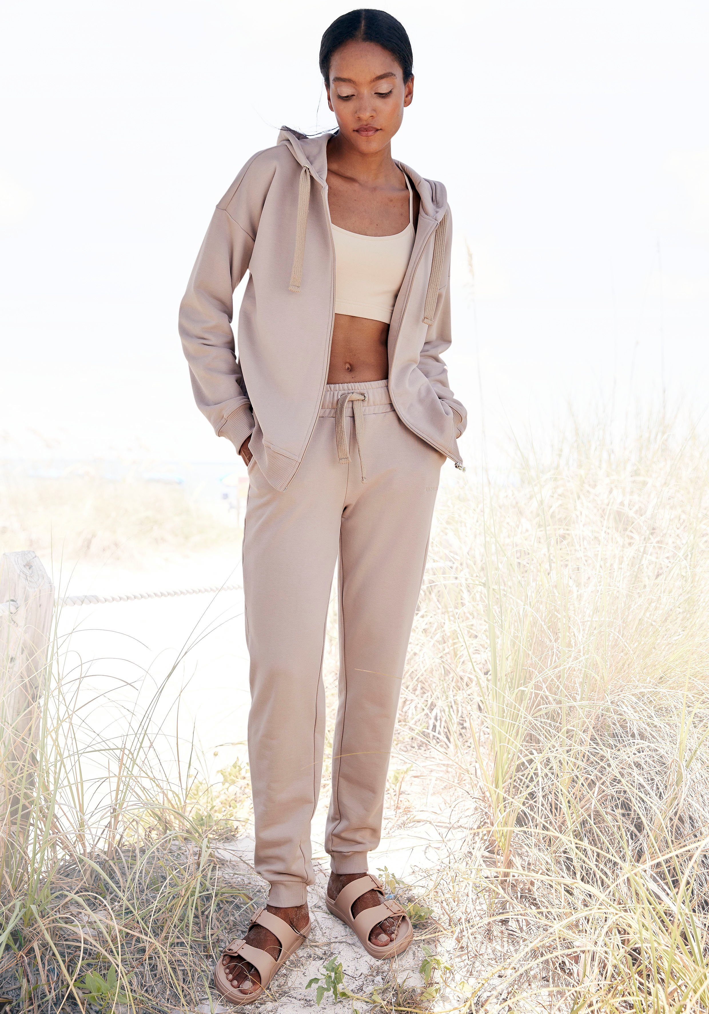 Lascana Sweatbroek Relaxbroek van biologische katoen, loungewear