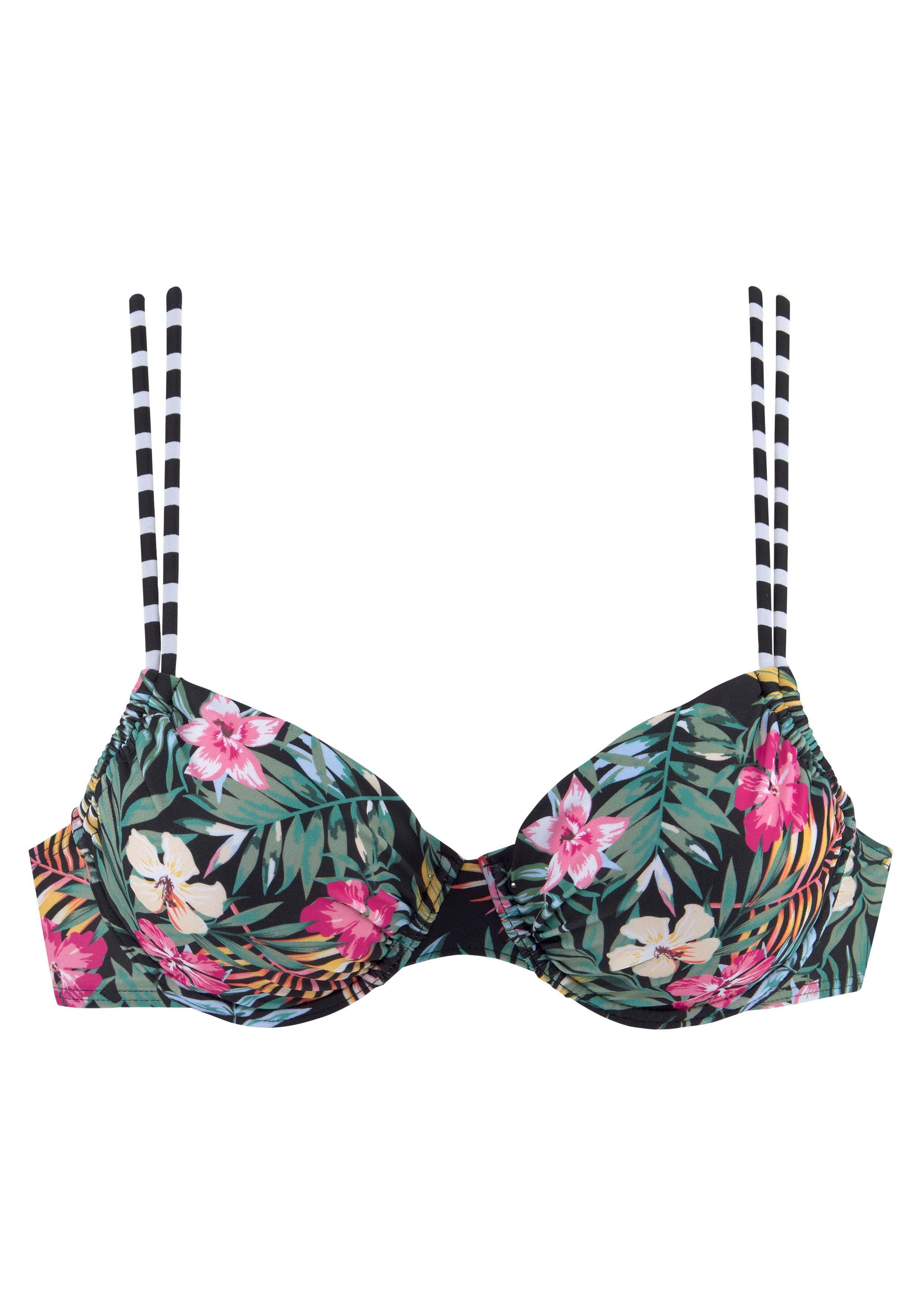 Venice Beach Beugelbikinitop Summer met dubbele bandjes beugel bikini's maat 40 D zwart