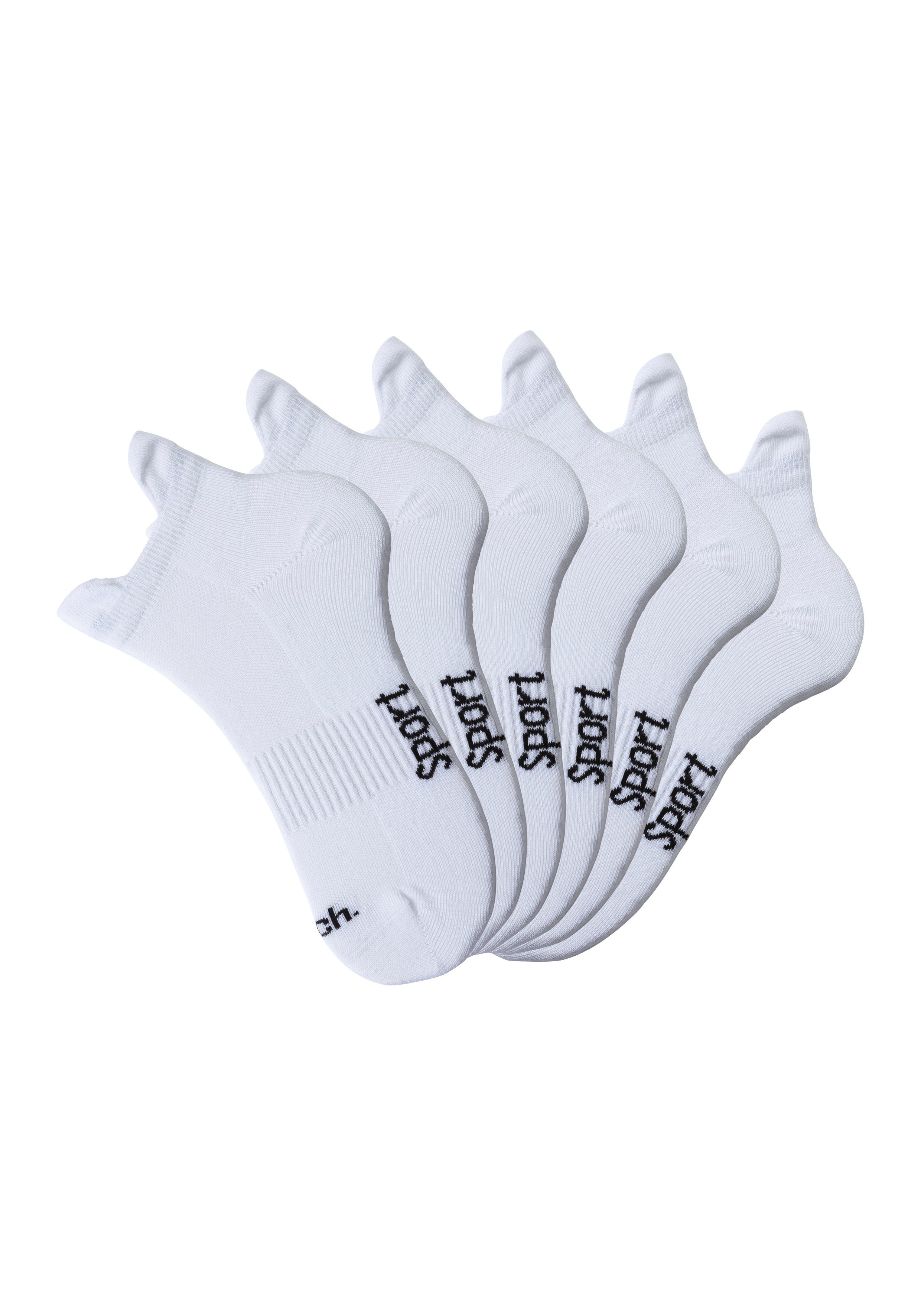Bench. Sneakersokken met fijne mesh constructie en middenvoetrubber (set, 6 paar)