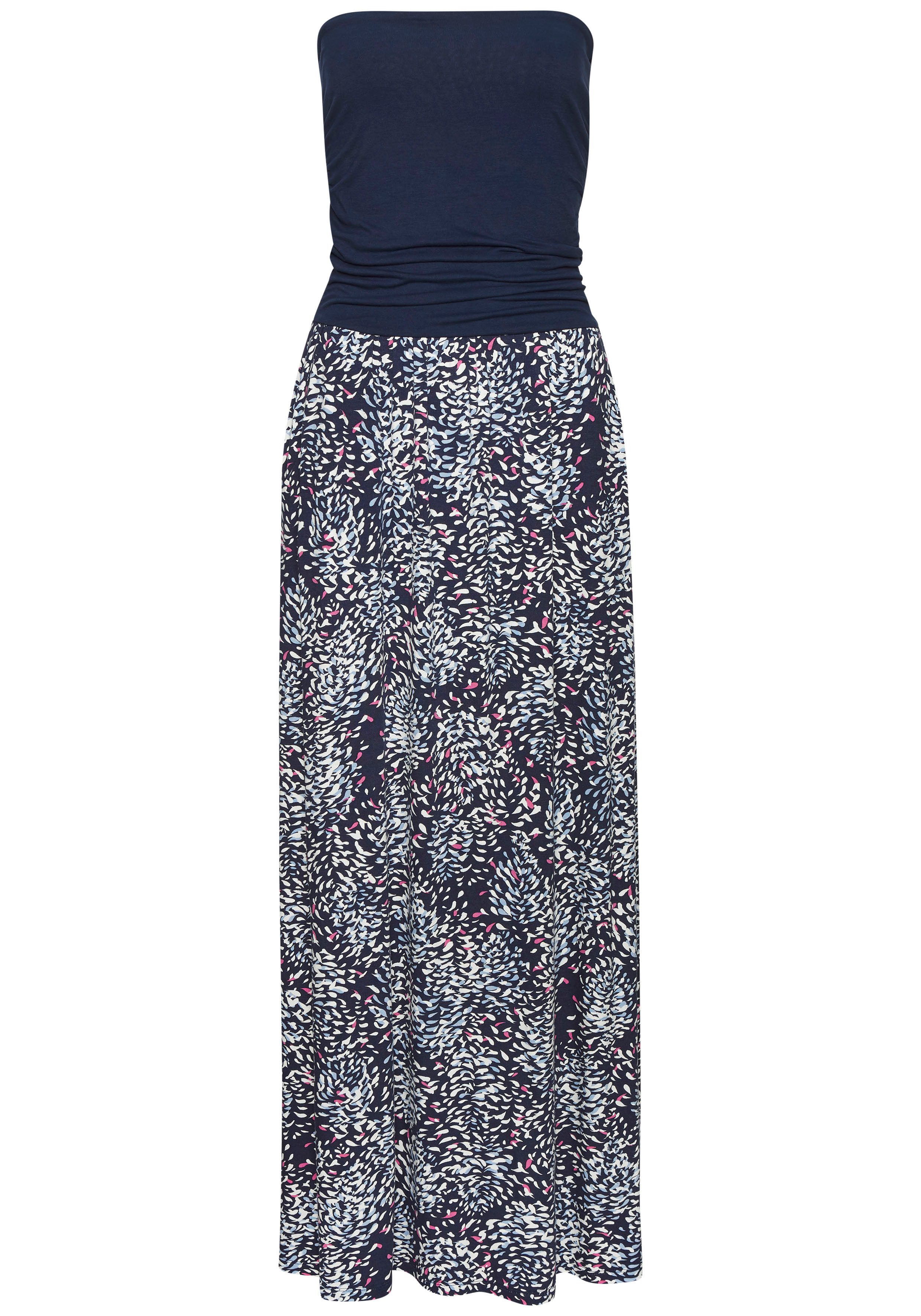 Vivance Maxi-jurk met smal bovenstuk en zakken, strandjurk, alloverprint