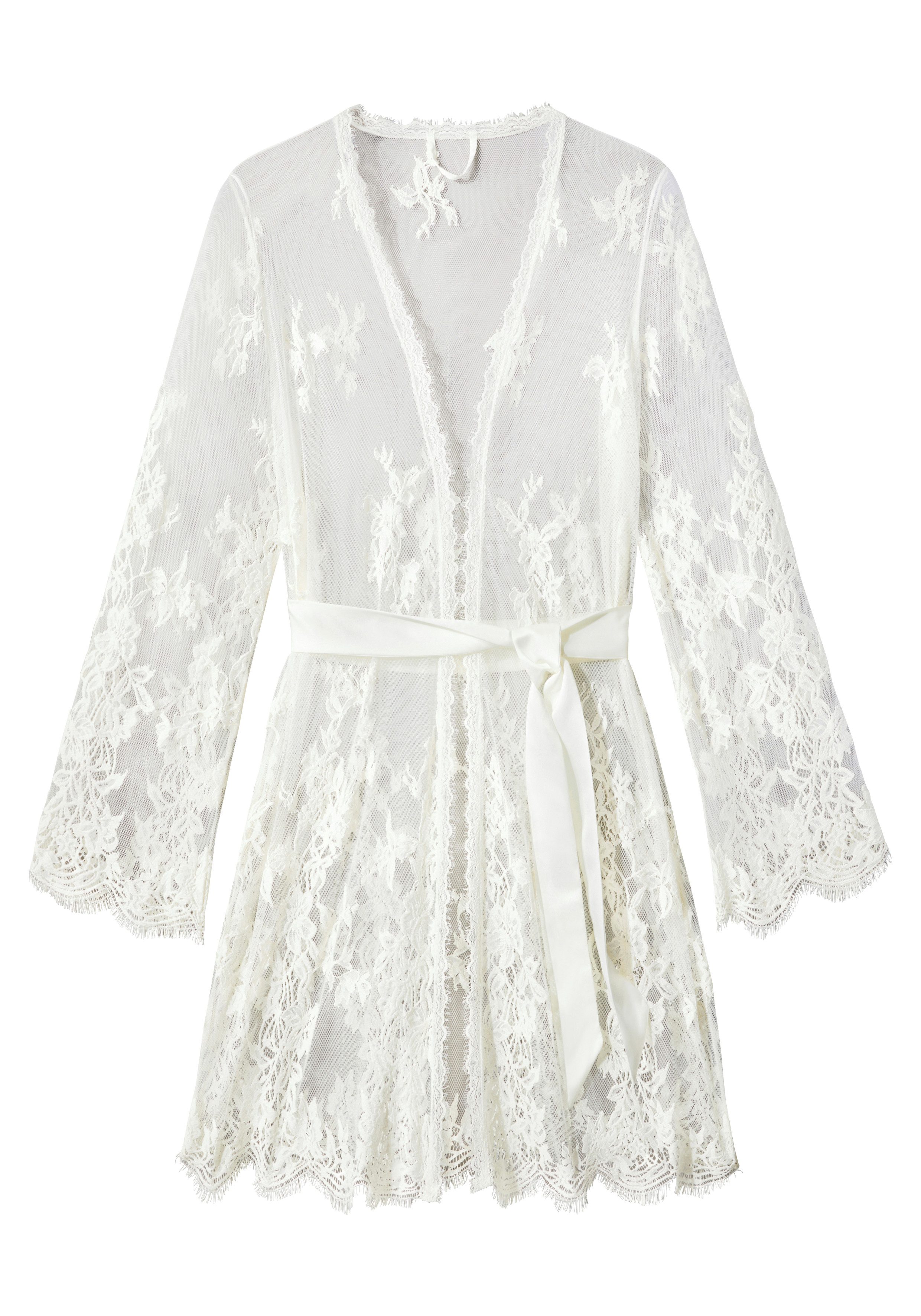 Lascana Kimono van prachtige eyelash-kant, sexy lingerie, verleiding ondergoed