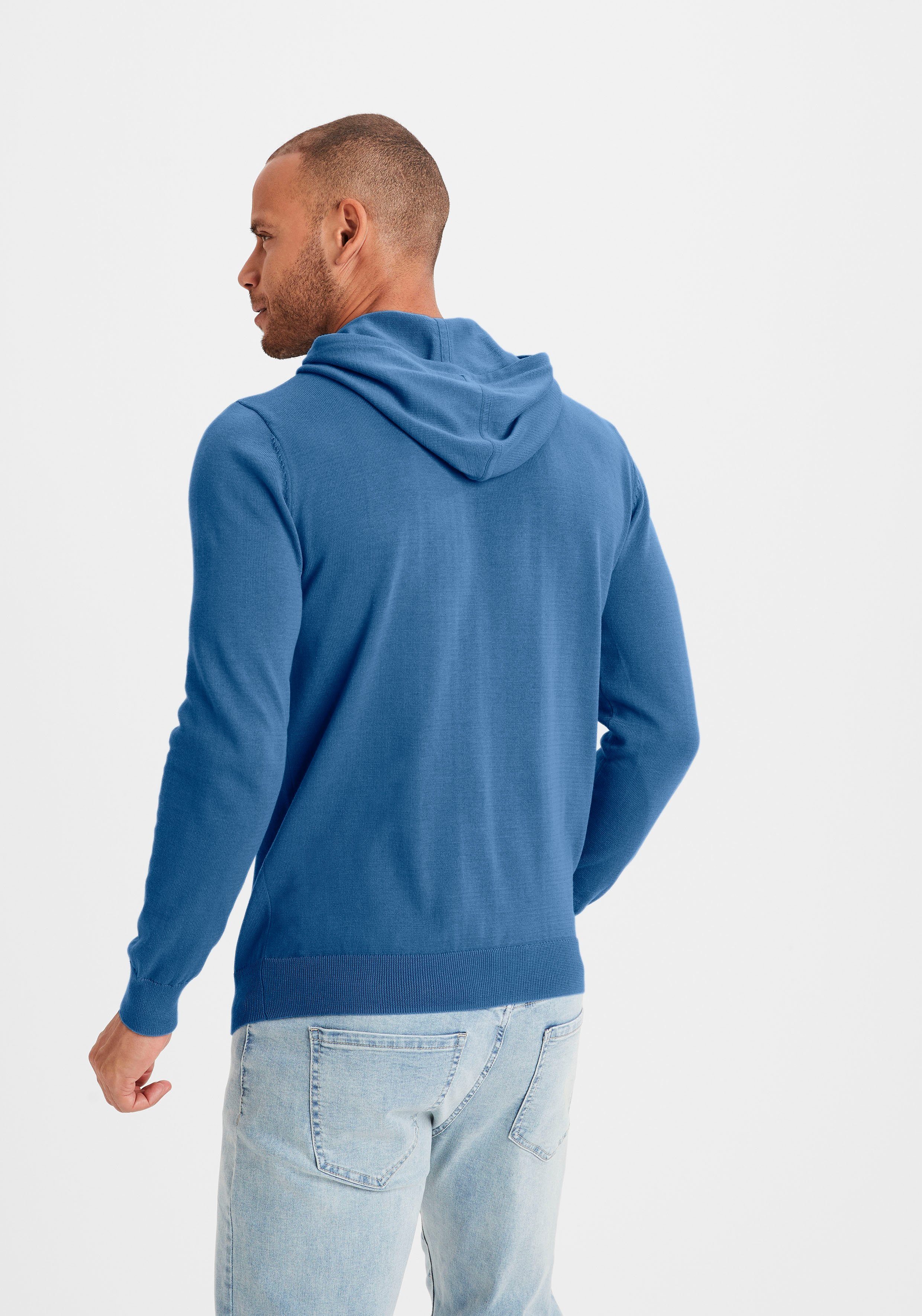 H.I.S Gebreide trui Met capuchon, regular fit Pullover met ronde hals, fijn breiwerk, katoenmix