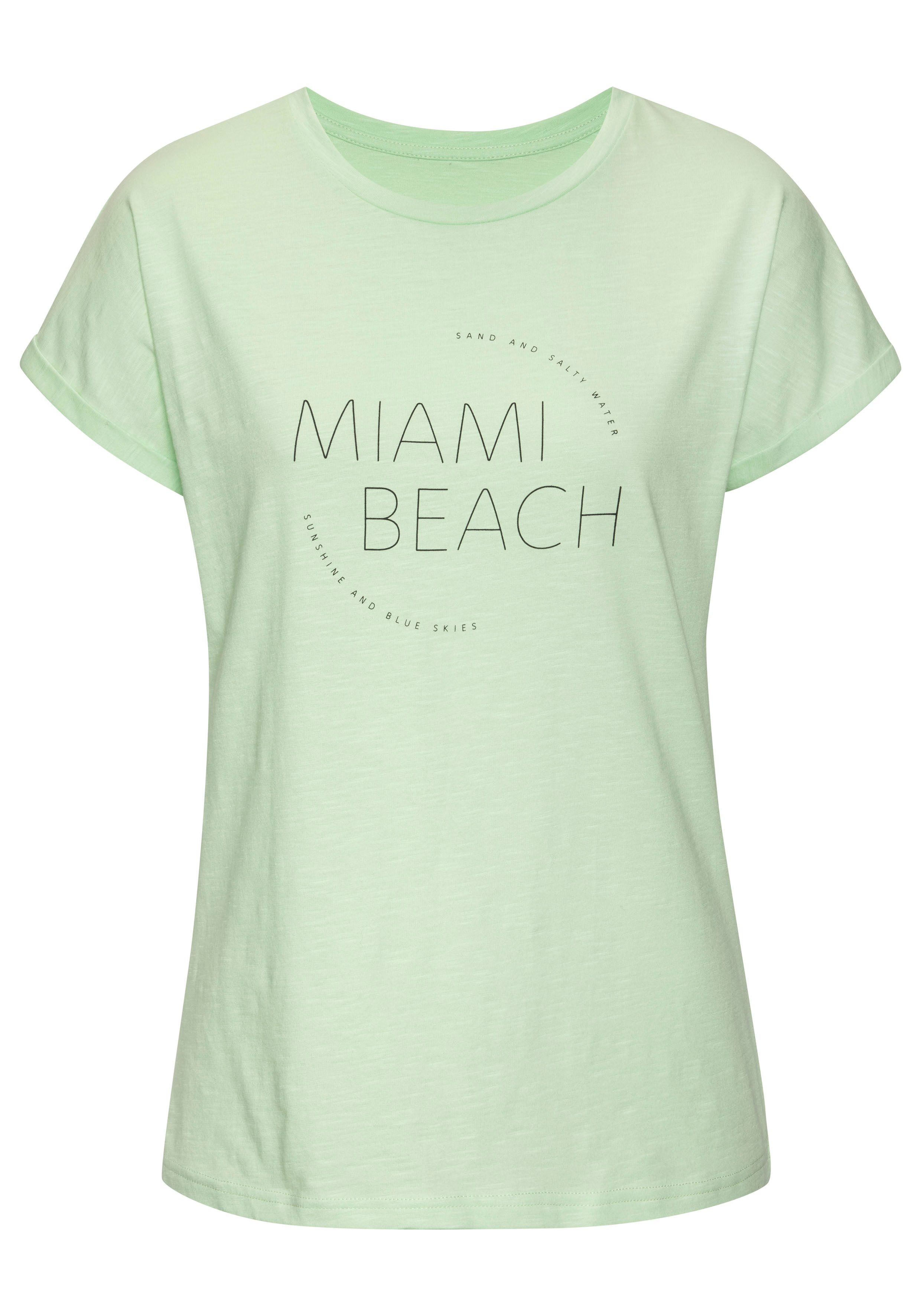 Vivance T-shirt Met modieuze frontprint in een zachte katoenkwaliteit shirts maat 44/46 groen