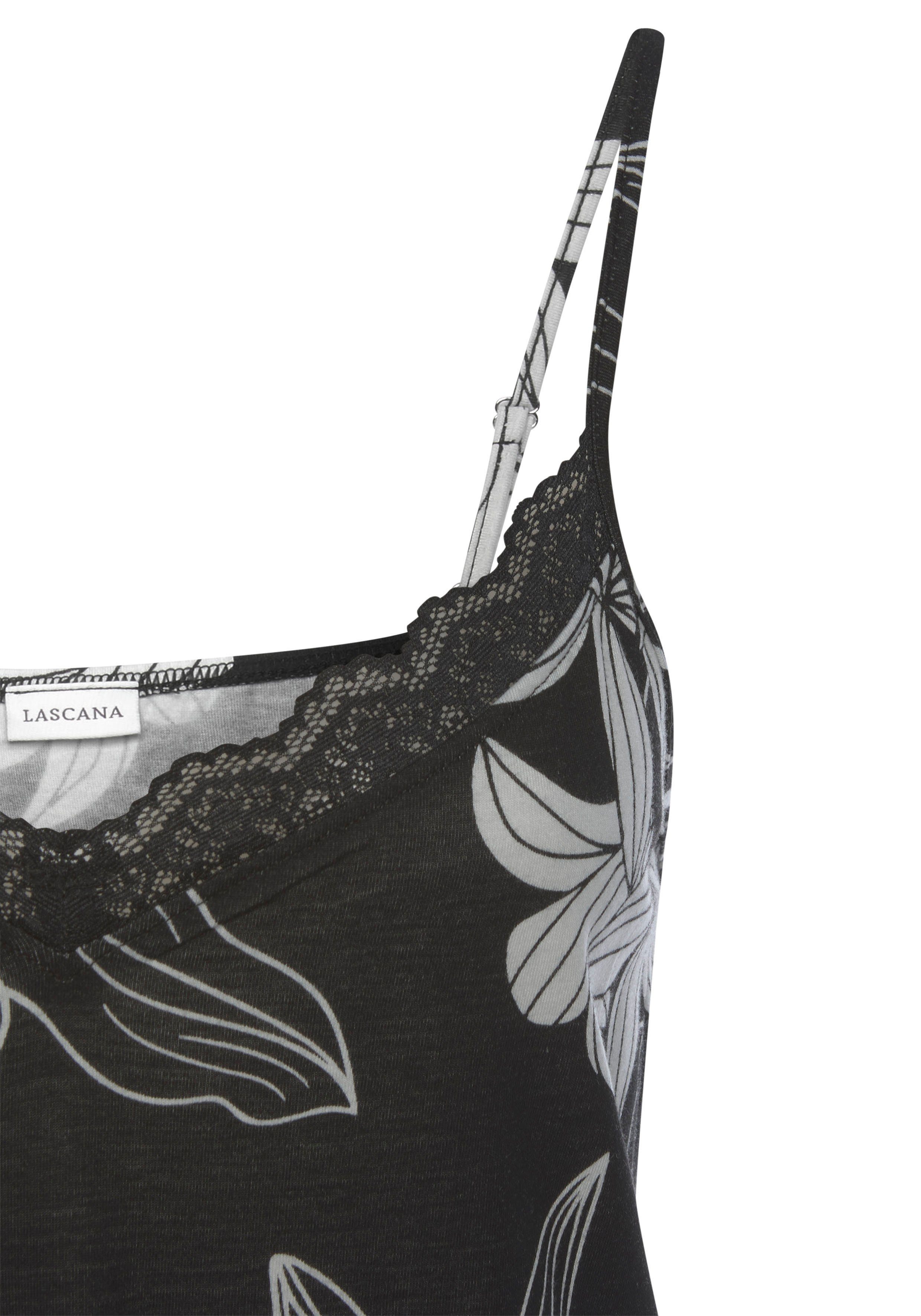 Lascana Negligé met bloemenprint