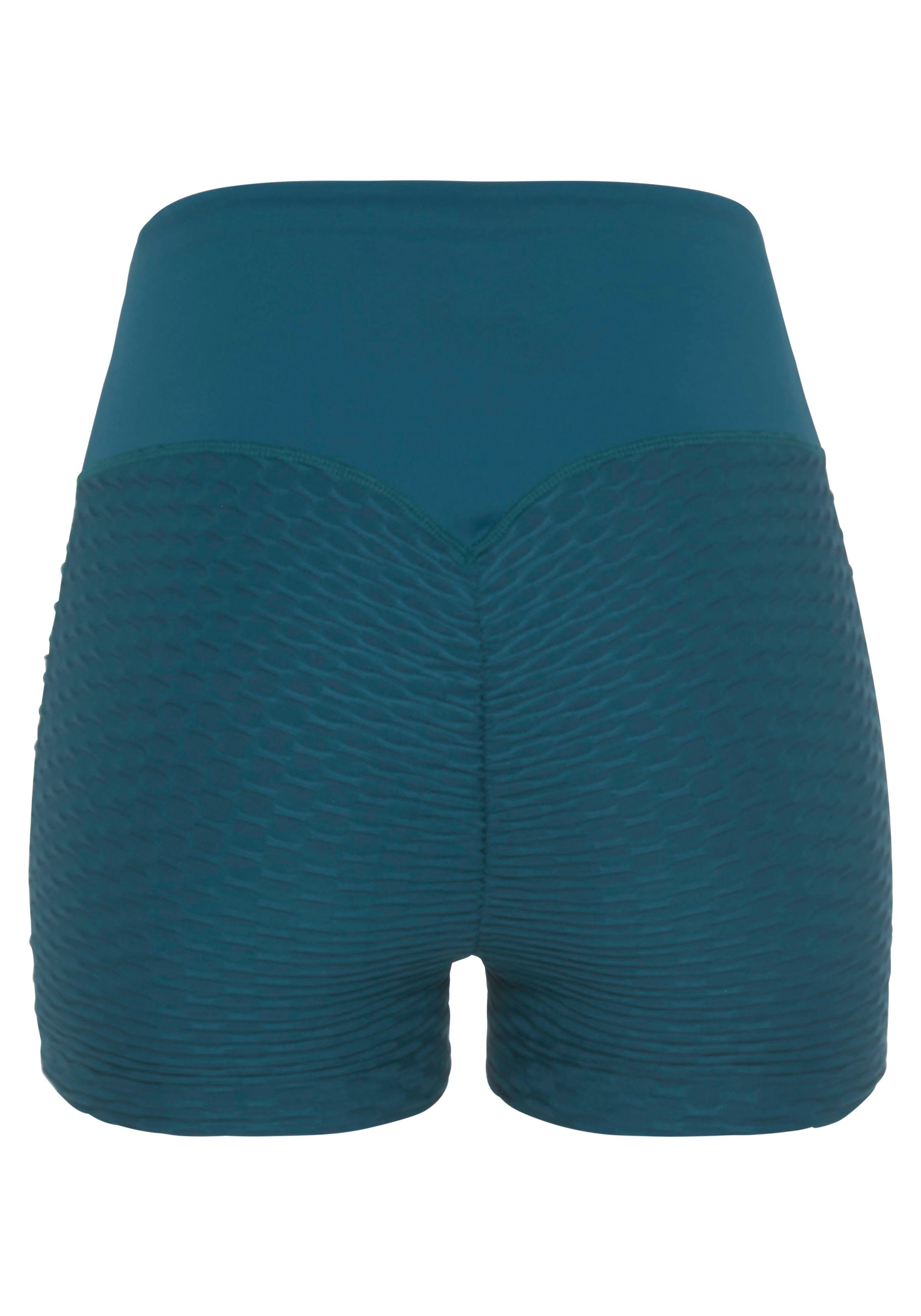 vivance active Short met brede tailleband en honingraatlook