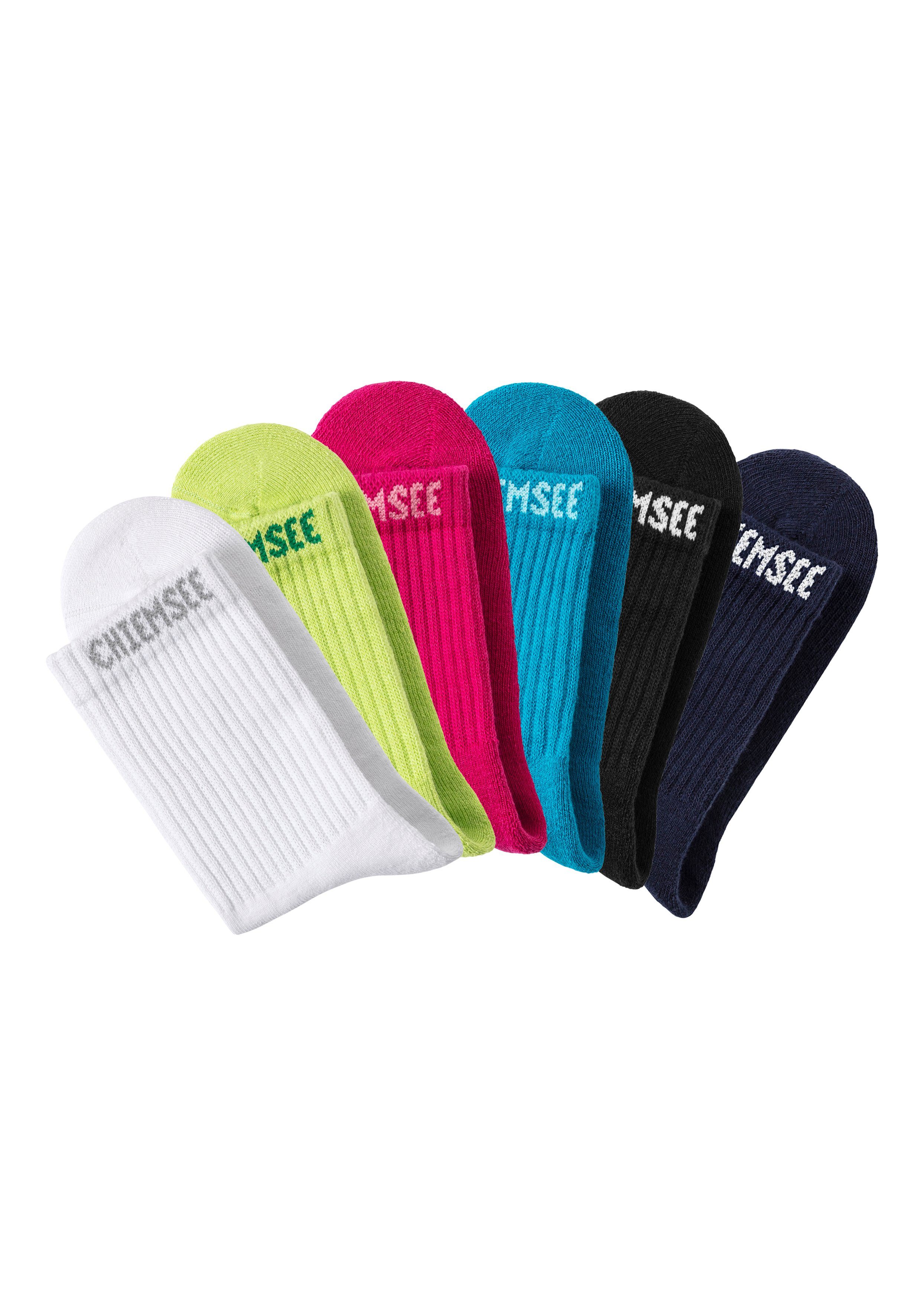 Chiemsee Tennissokken met gebreid merknamen (set, 6 paar)