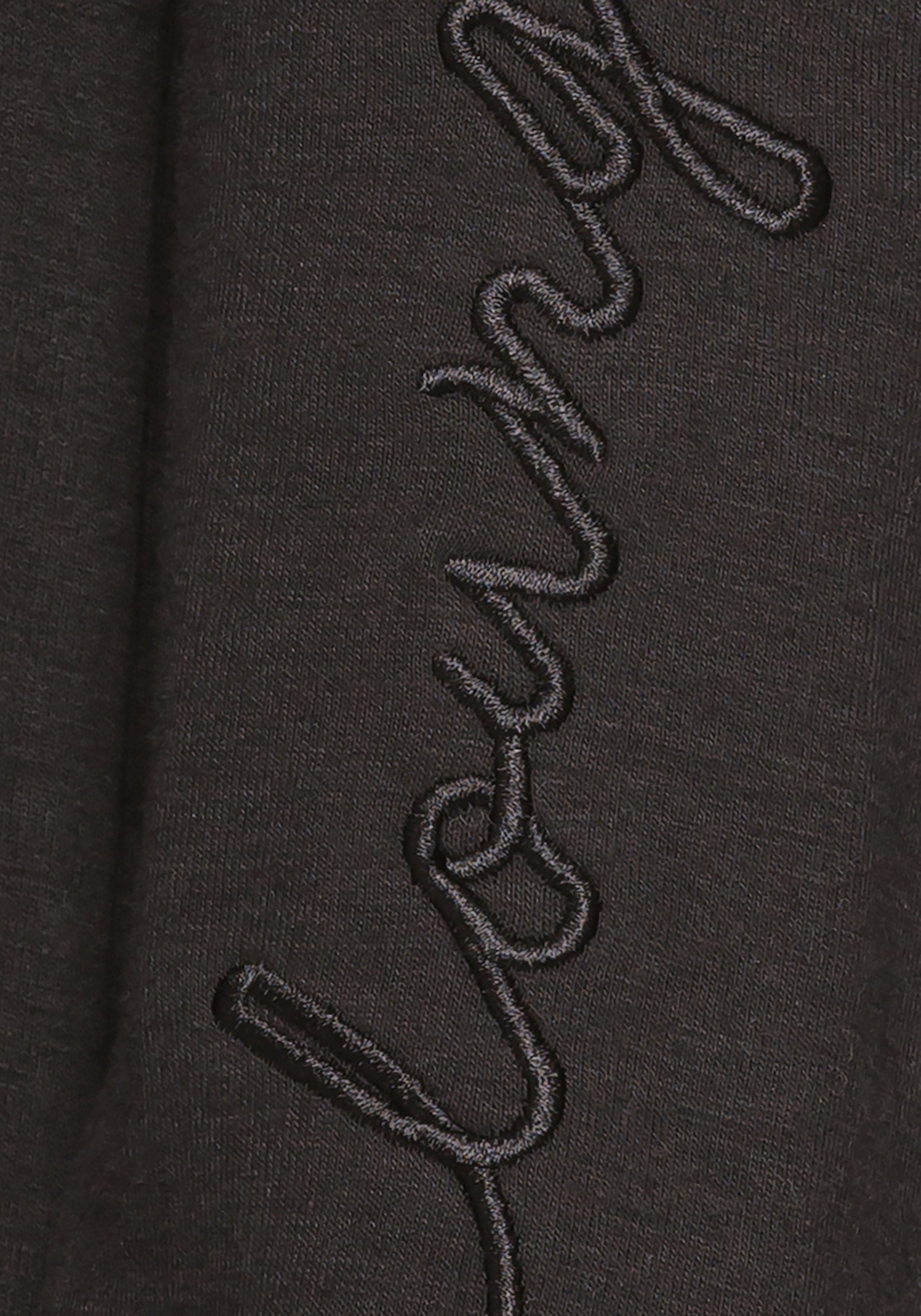 Vivance Hoodie met zij-loungewear borduring, loungeshirt