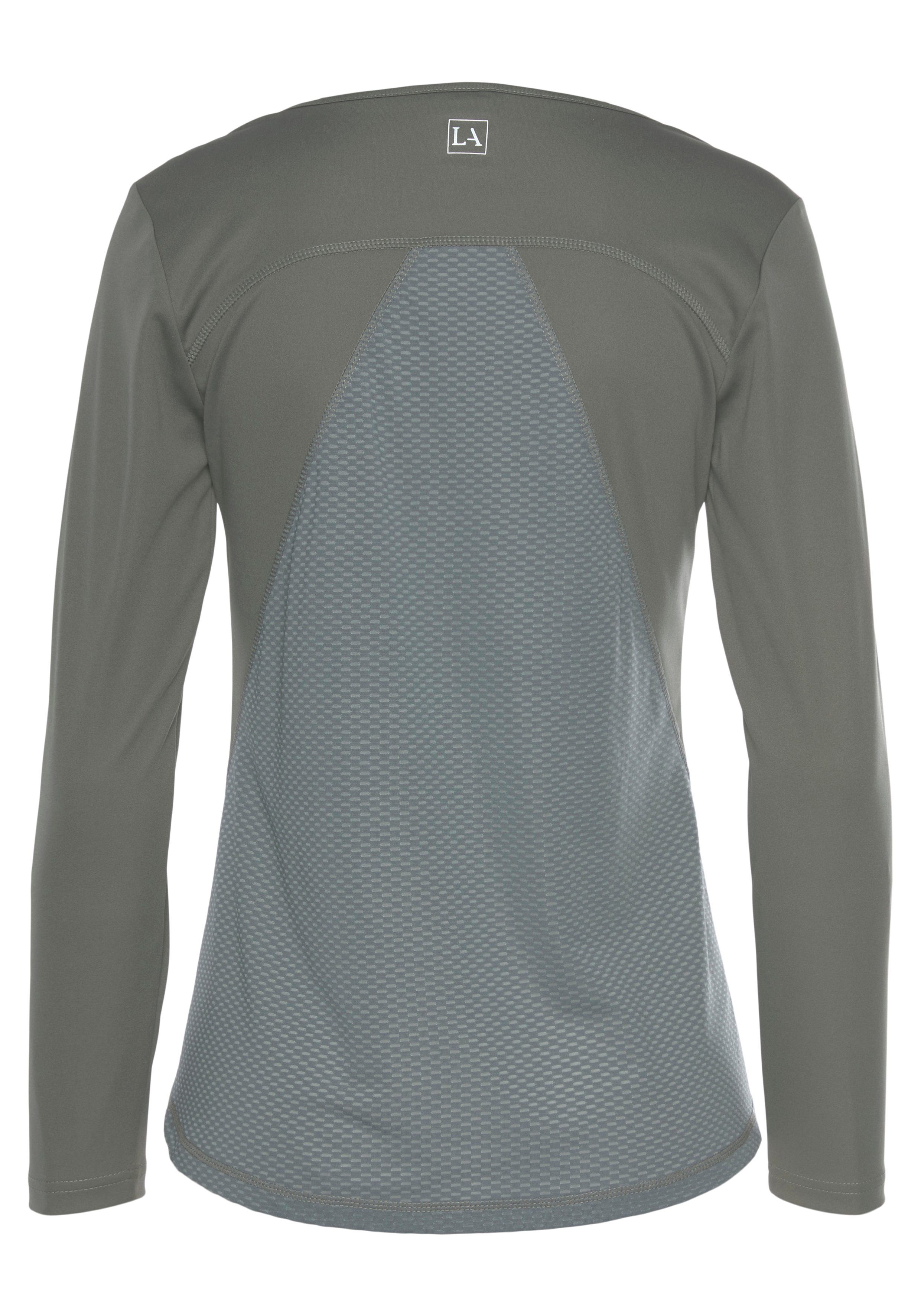 active by Lascana Functioneel shirt met mesh-inzet