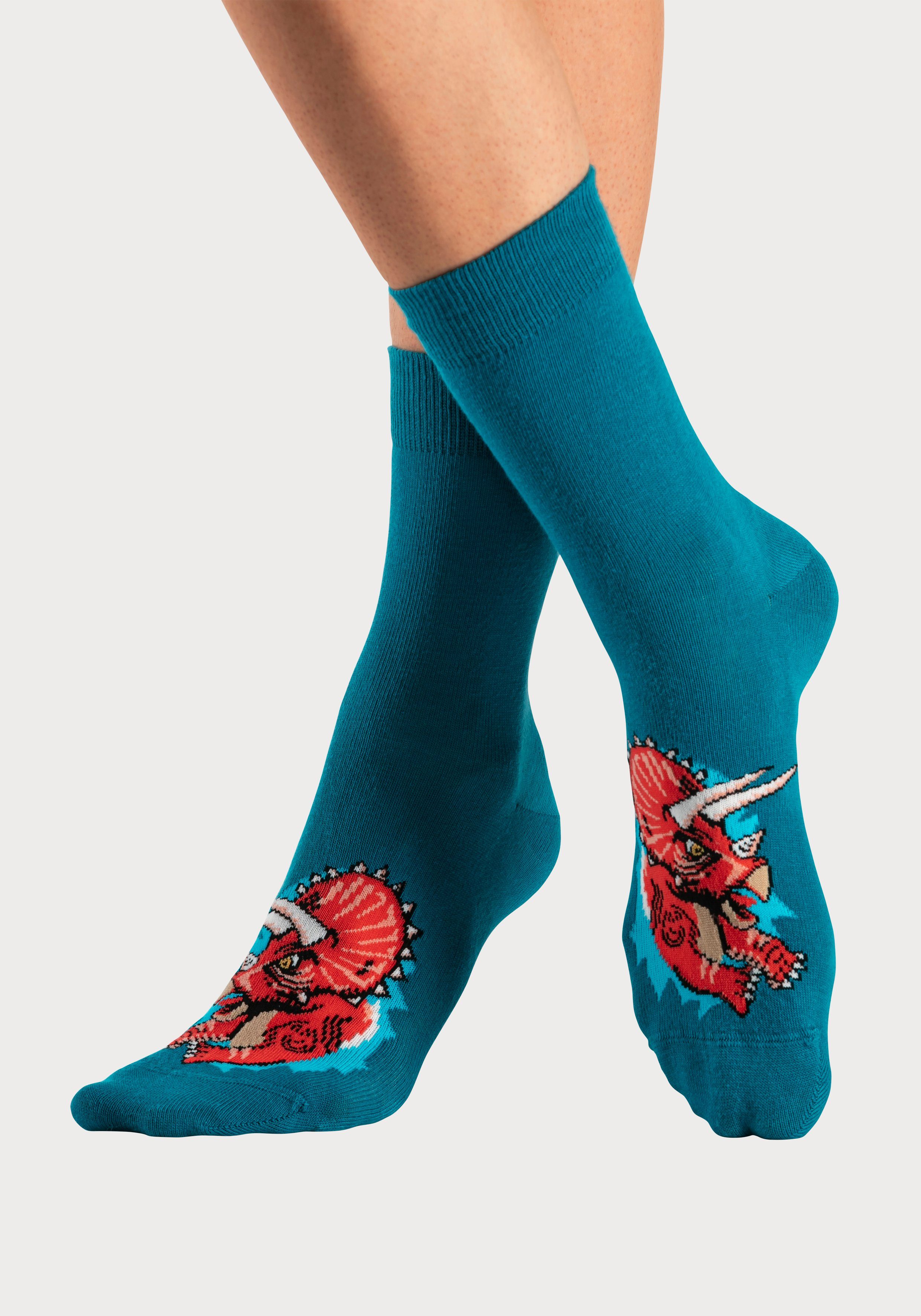 H.I.S Sokken met dinosaurusmotieven (set, 5 paar)