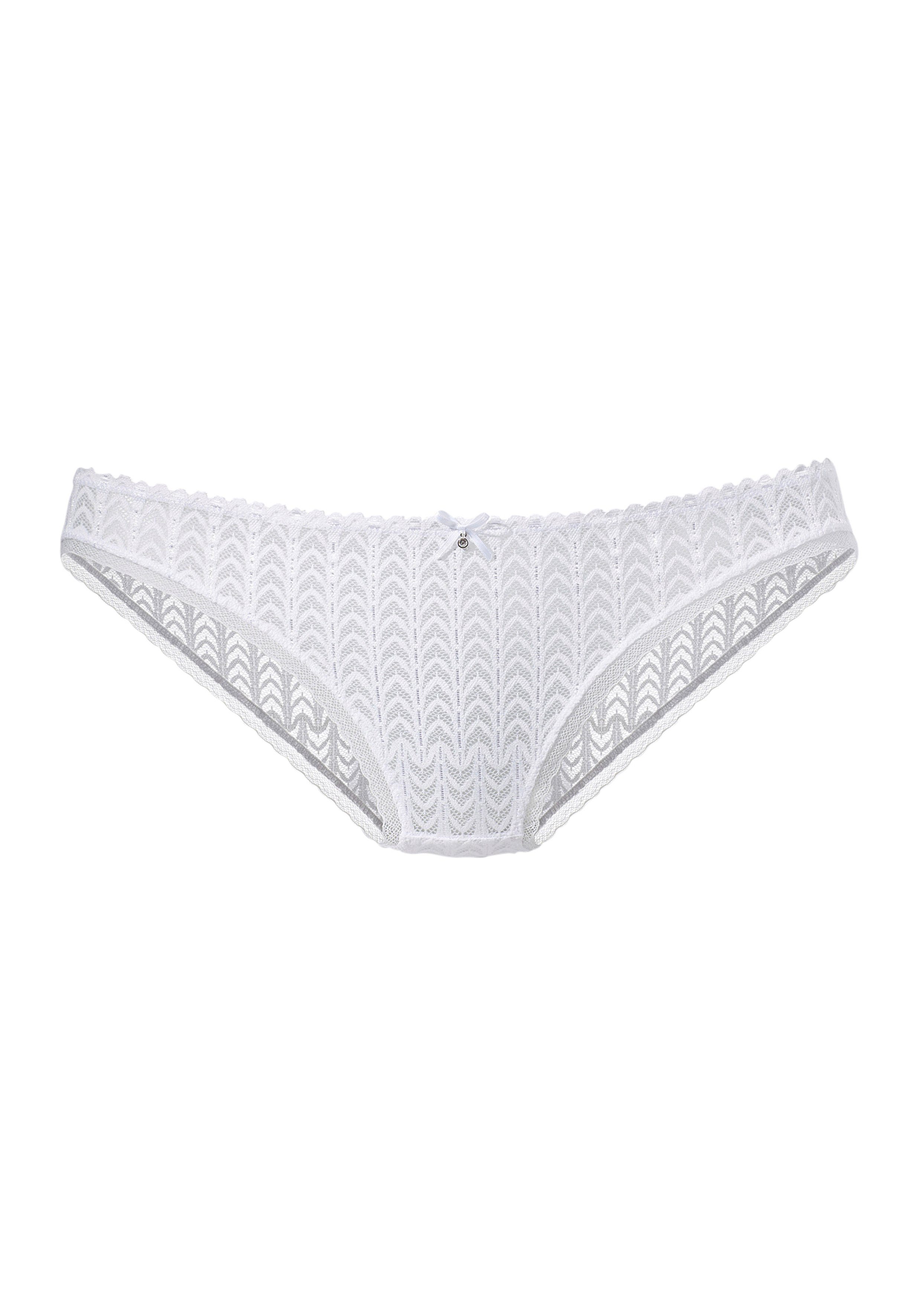 s.Oliver RED LABEL Beachwear Slip van transparante kant in grafische look