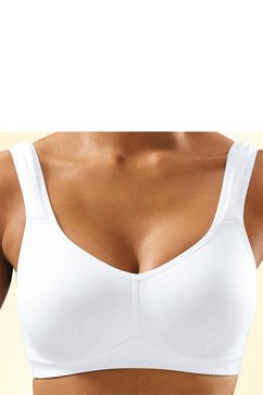 nuance t-shirt-bh zonder beugels met naadloos voorgevormde cups wit