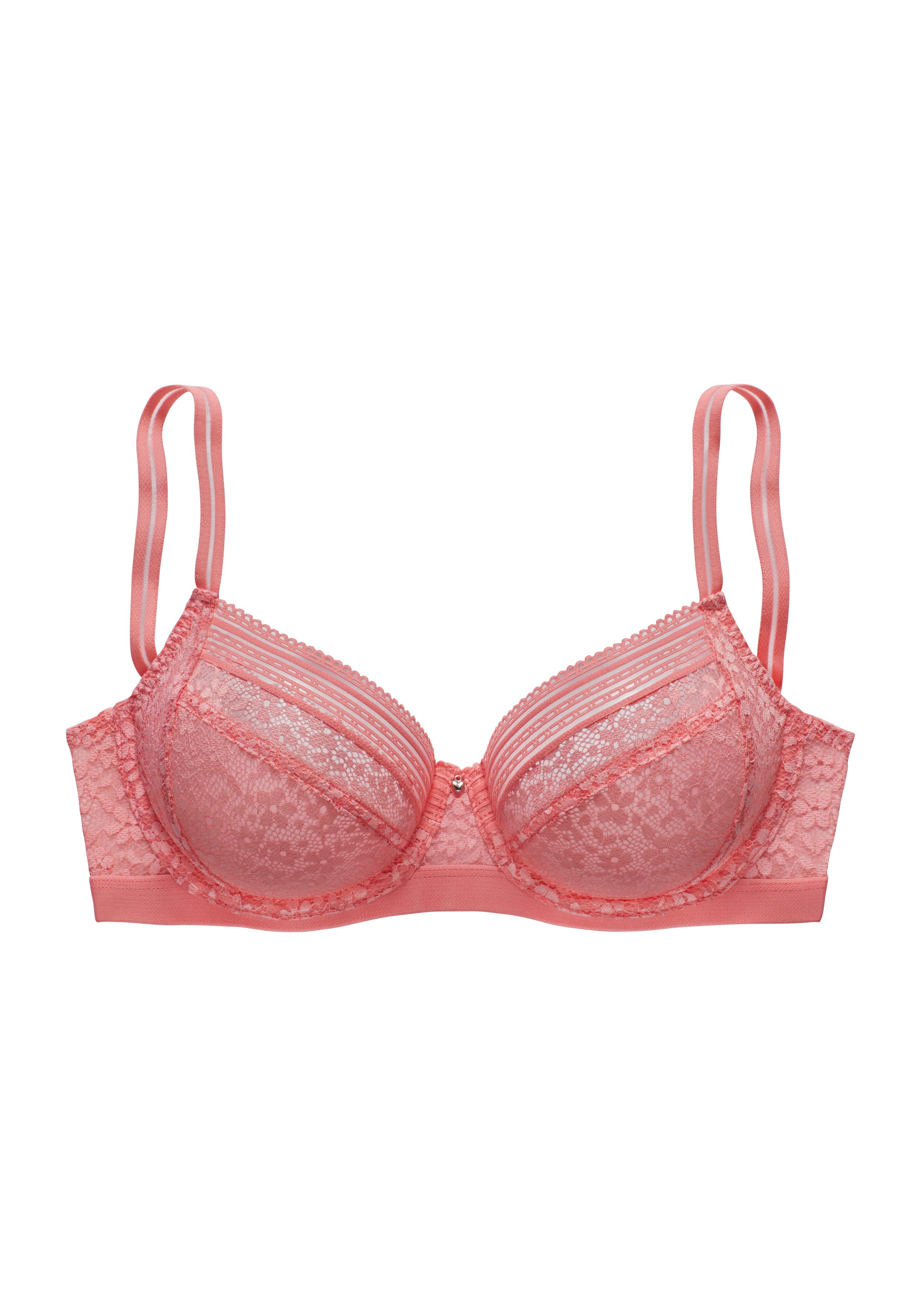 Nuance Beugel-bh uit zachte jacquardkant met elegante hart-accessoire, lingerie