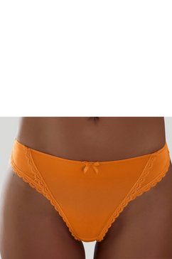 s.oliver red label beachwear string camille met fijne kanten rand oranje
