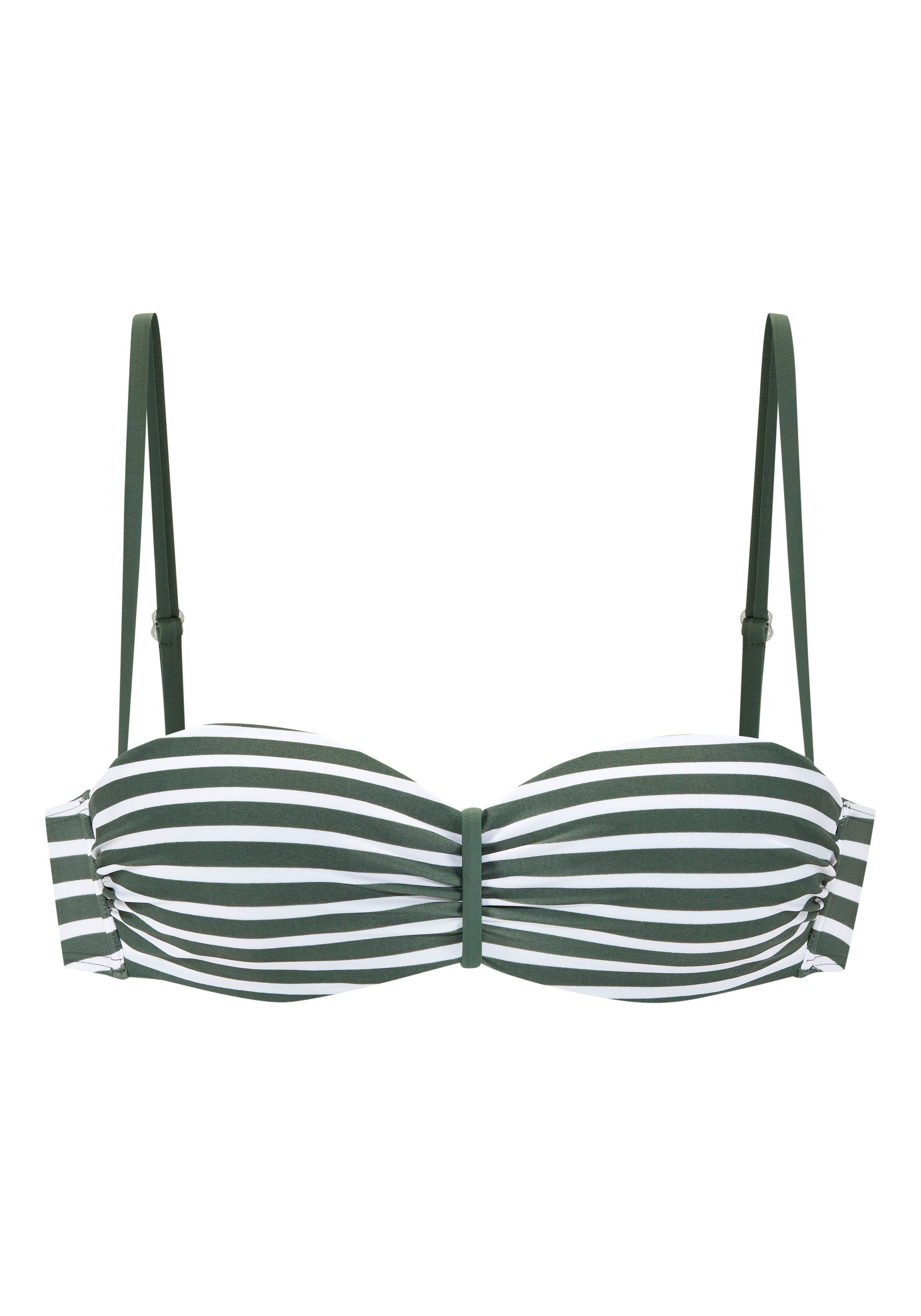 Venice Beach Bandeau-bikinitop Summer In streepdesign bandeau bikini's maat 42 groen