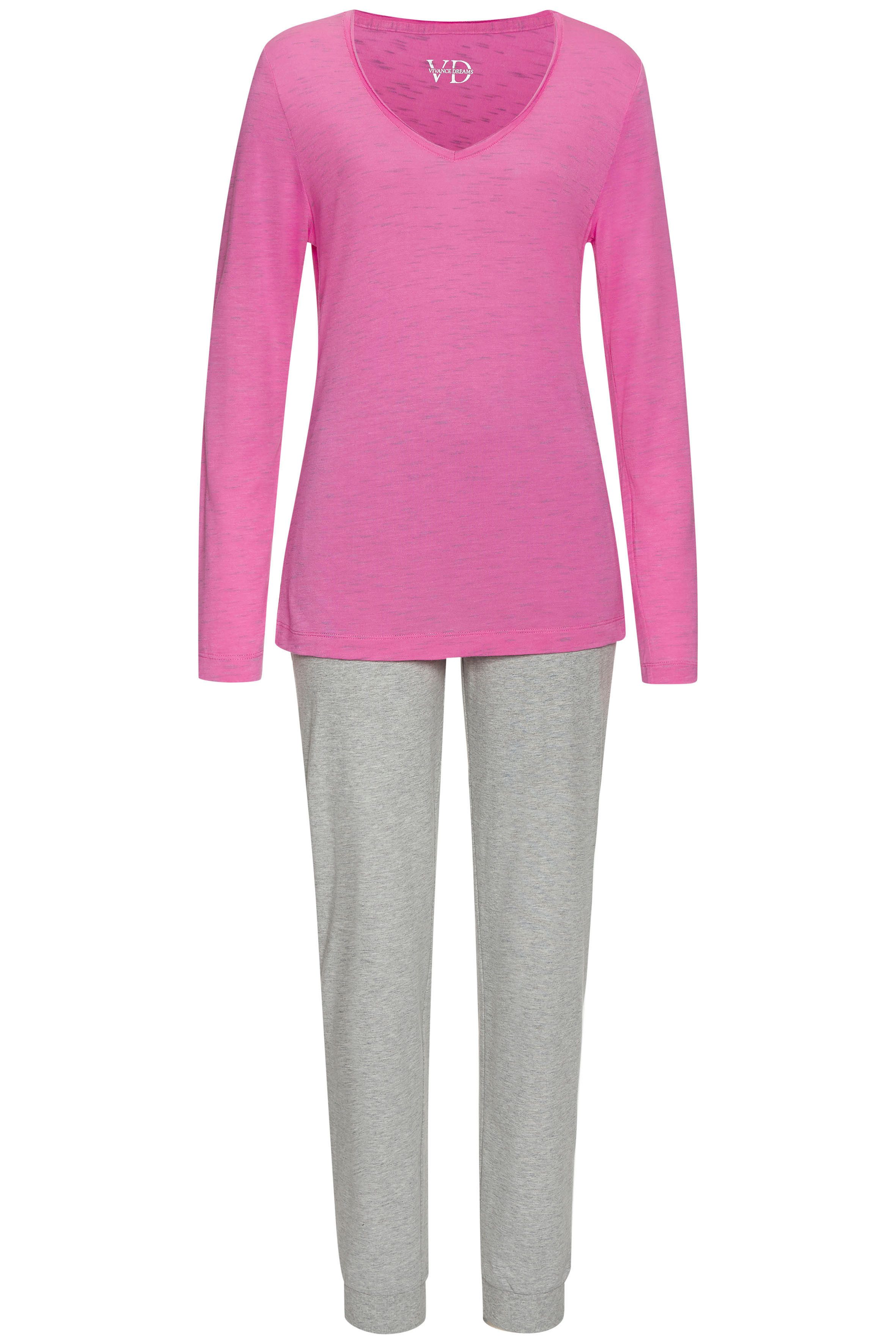 Vivance Dreams Pyjama Mooie melange-effect (2-delig)