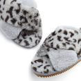 lascana slippers pantoffels met luipaardprint en heerlijk zacht imitatiebont veganistisch grijs