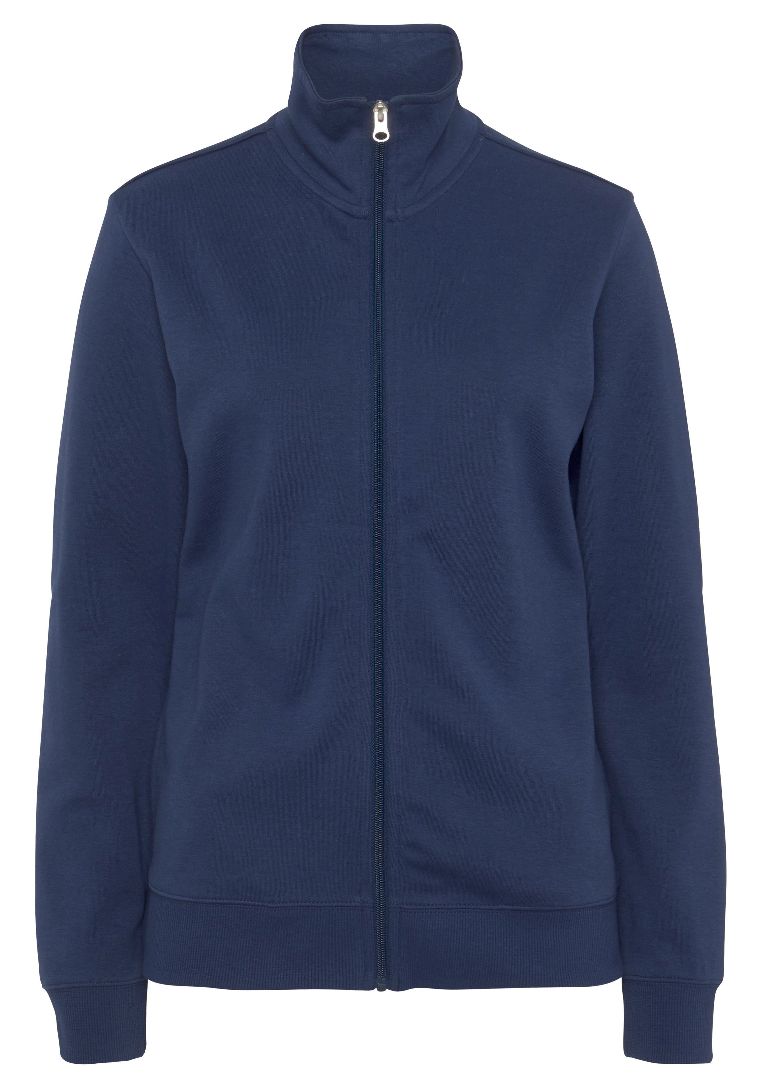 Bench. Loungewear Sweatvest met geborduurd staande kraag, loungepak (1-delig) tops & hoodies maat 32/34 blauw