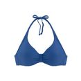 sunseeker bikinitop met beugels fancy van chique structuurstof blauw