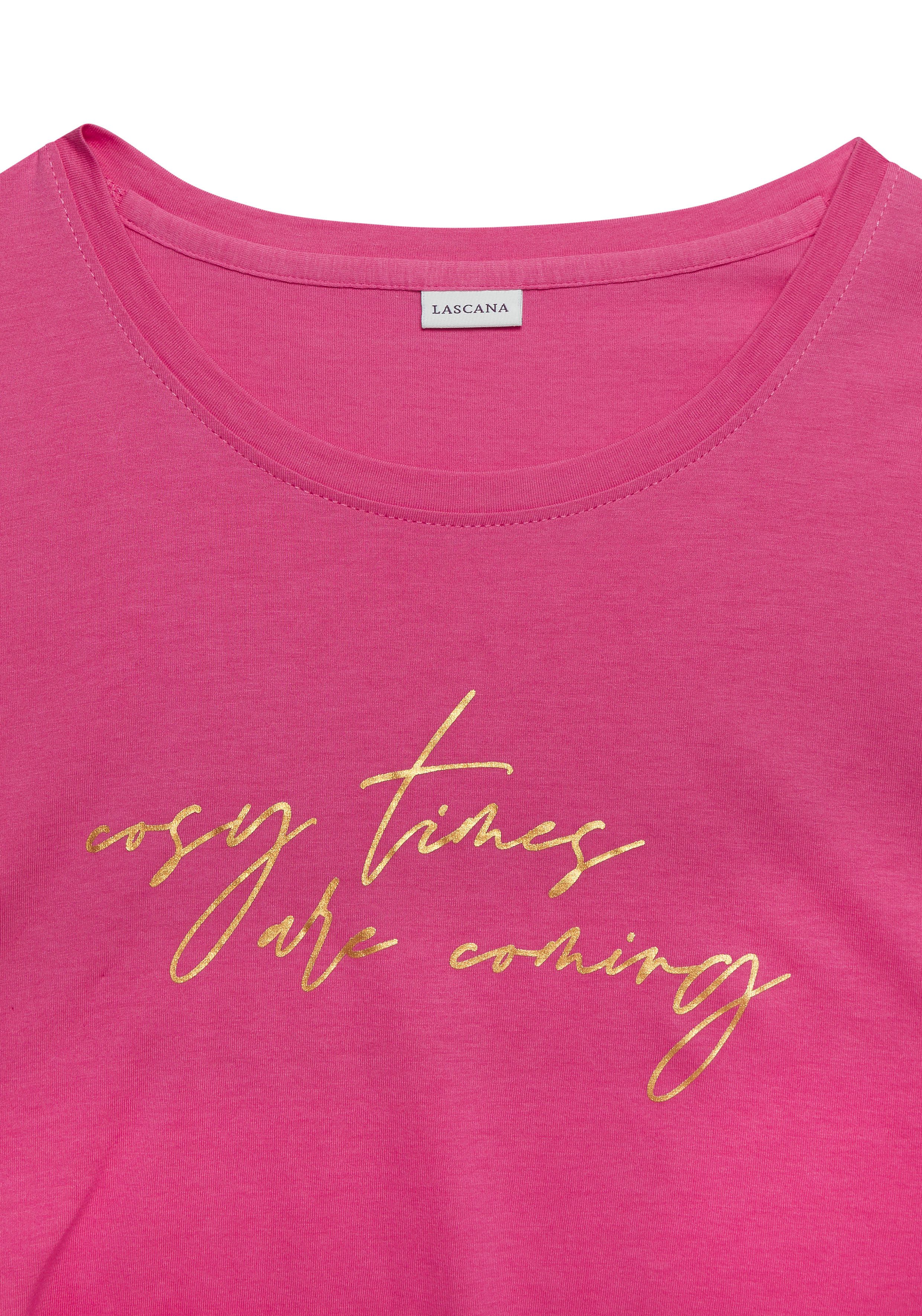 Lascana Pyjama top met folieprint