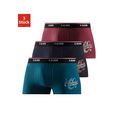 s.oliver red label beachwear boxershort met print op de pijp (set, 3 stuks) multicolor