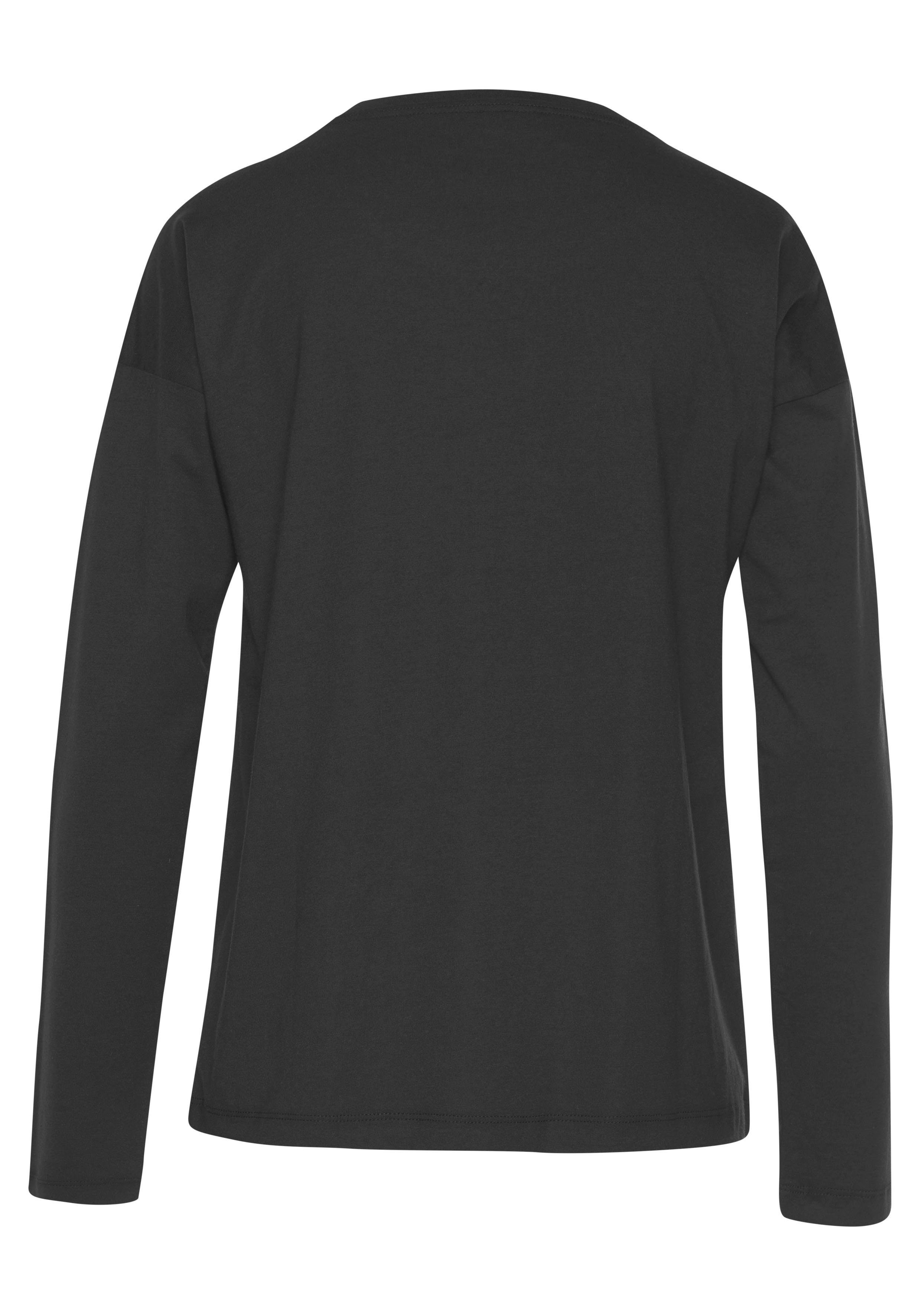 Lascana Pyjama top met afhangende schouders
