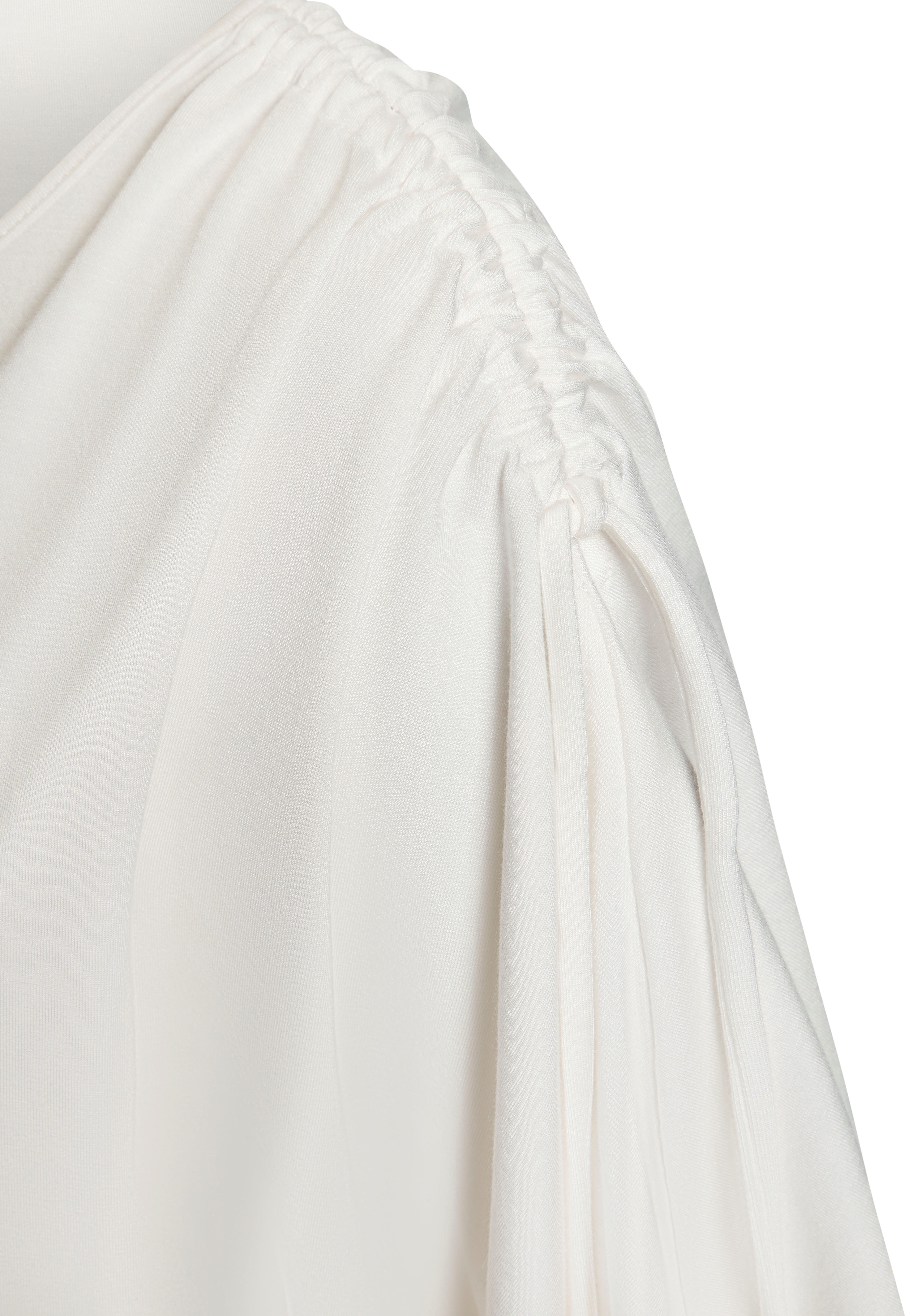 Lascana Shirt met ronde hals Met variabele mouwlengte van zachte viscose-stretch