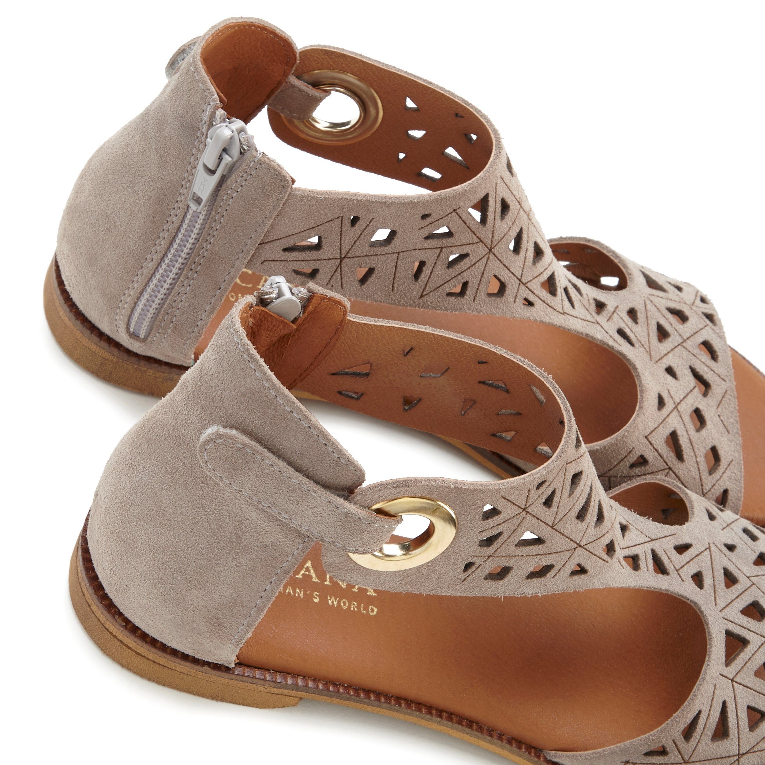 Lascana Sandalen Zomerschoen Sandalette, zomerschoen van hoogwaardig leer met uitsparingen