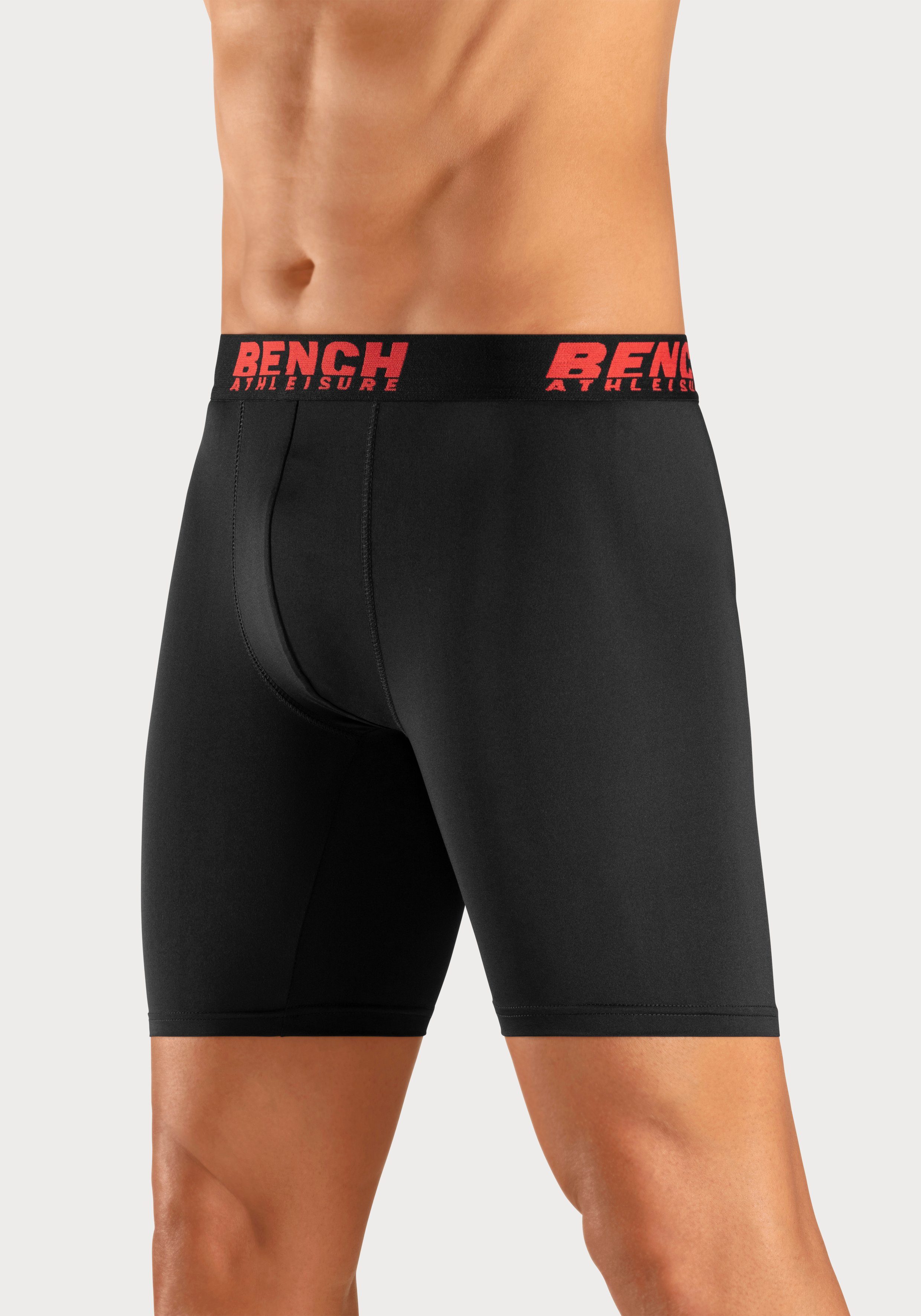Bench. Functionele boxershort Boxershorts voor heren in sportieve uitstraling van microvezel met langere pijpen (set, 2 stuks)