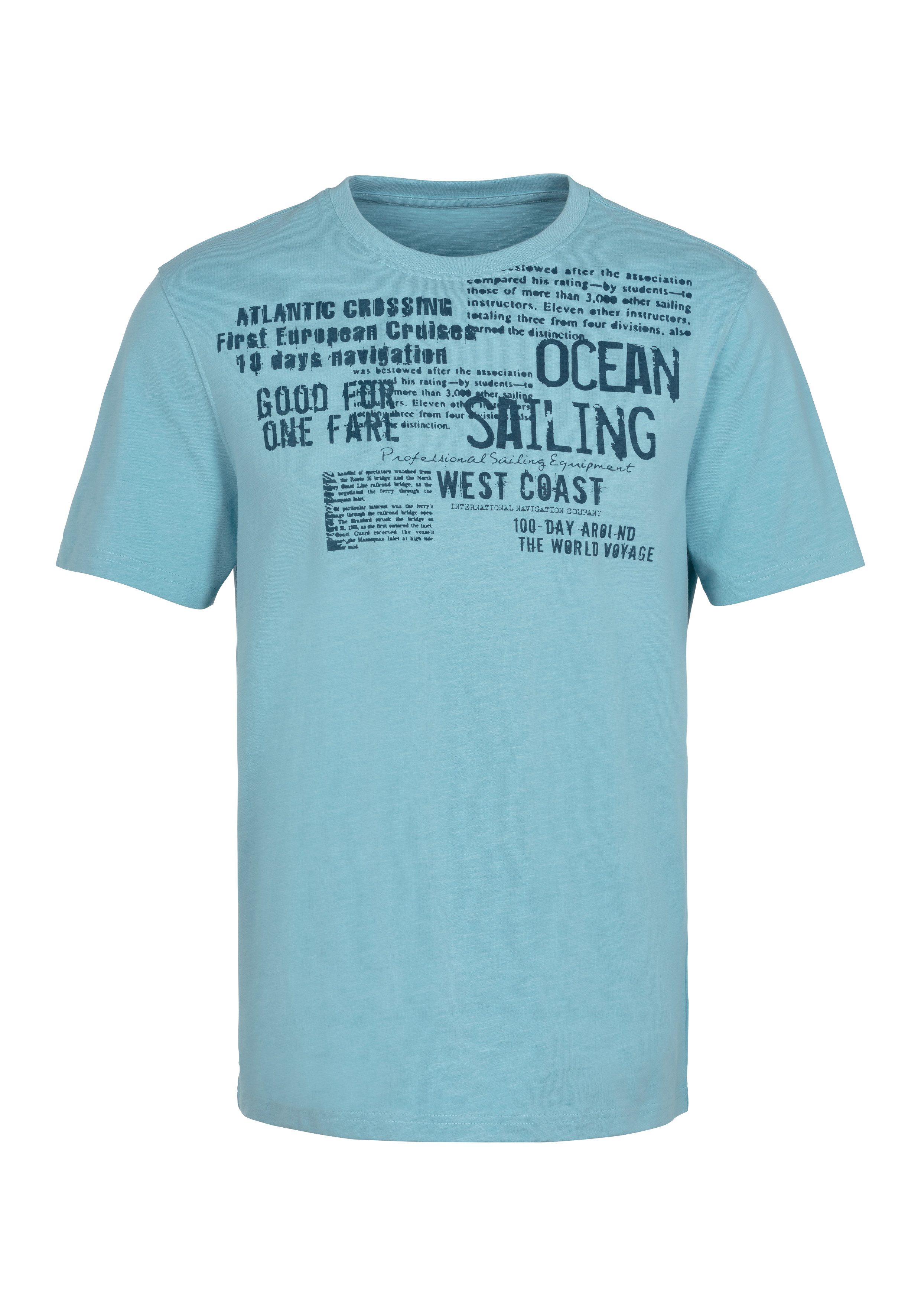 John Devin T-shirt Met print heren maat XXL (60/62) blauw