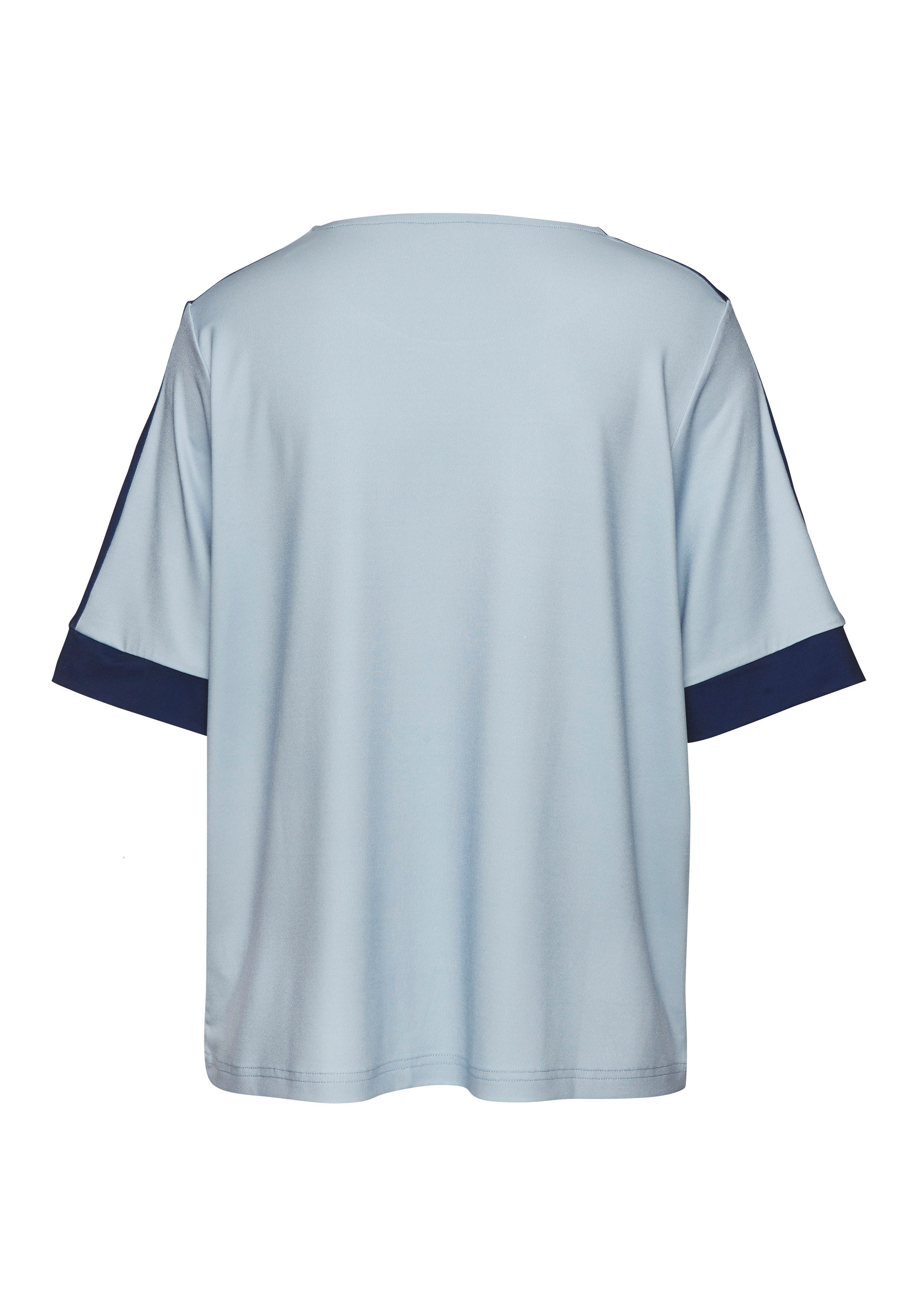 Vivance Shirt met korte mouwen met sportieve contraststrepen