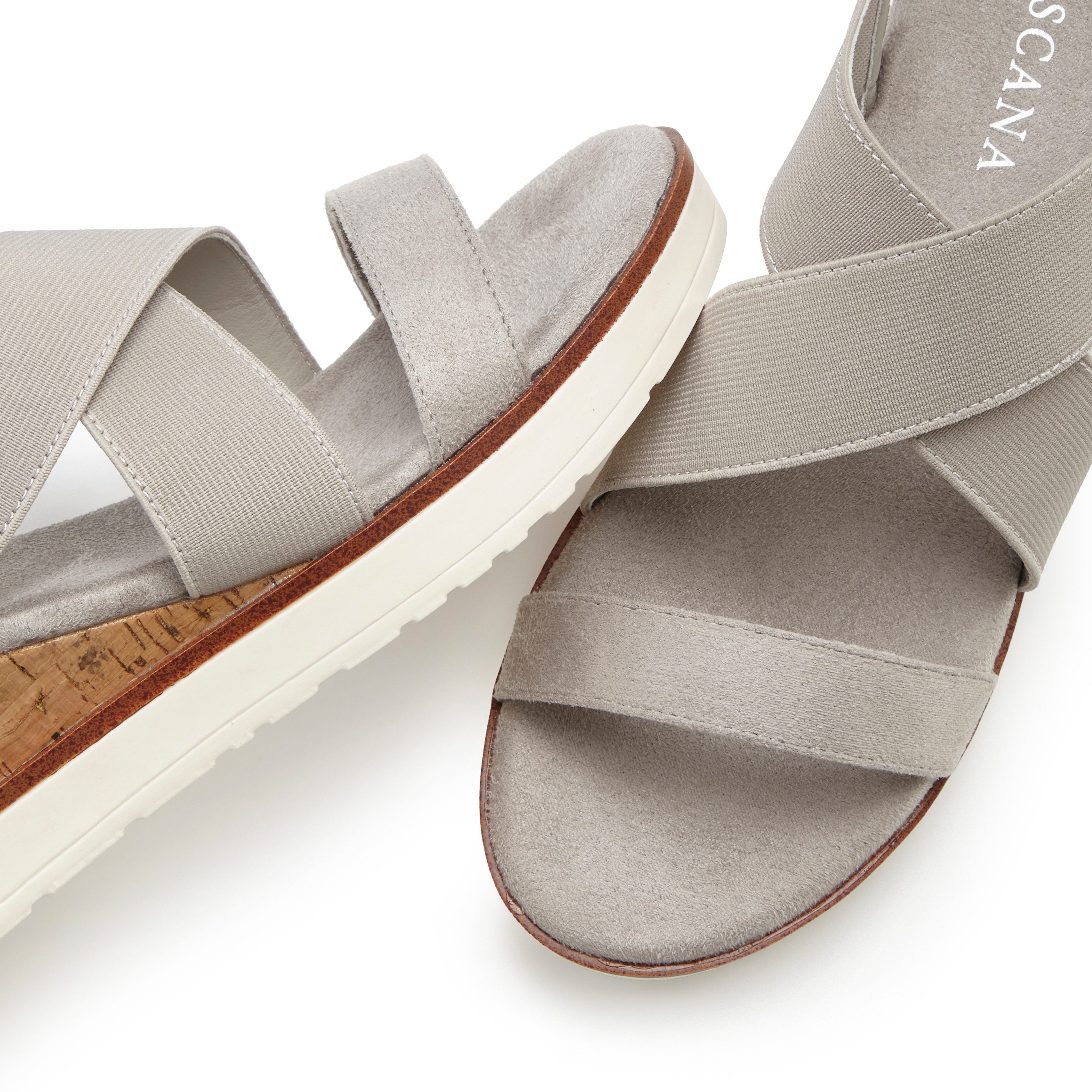 Lascana Sandaaltjes Zomerschoen Sandaal, zomerschoen met sleehak en elastische bandjes VEGAN