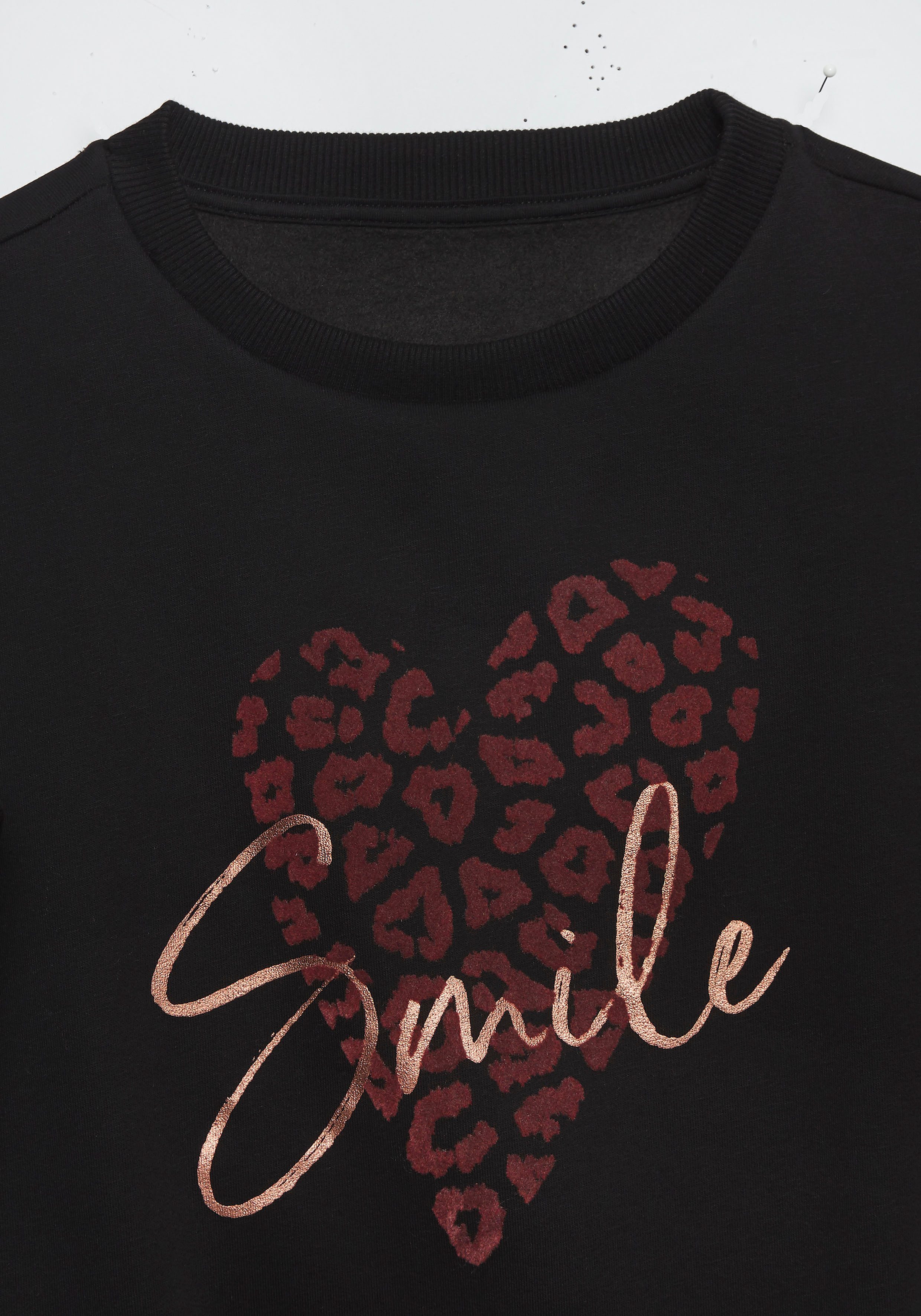 Lascana Sweatshirt Lounge shirt met hart-leo-print, loungewear