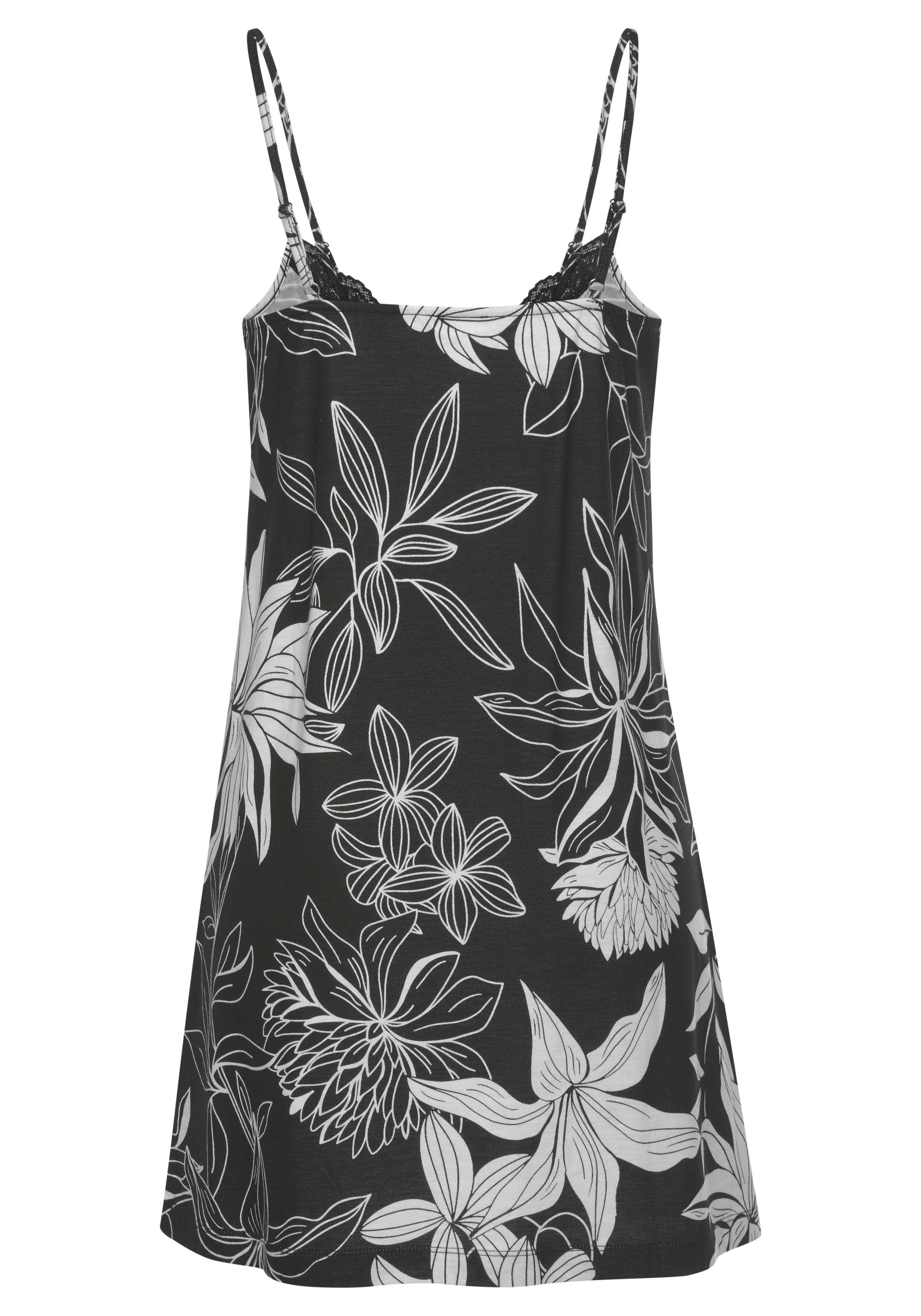 Lascana Negligé met bloemenprint