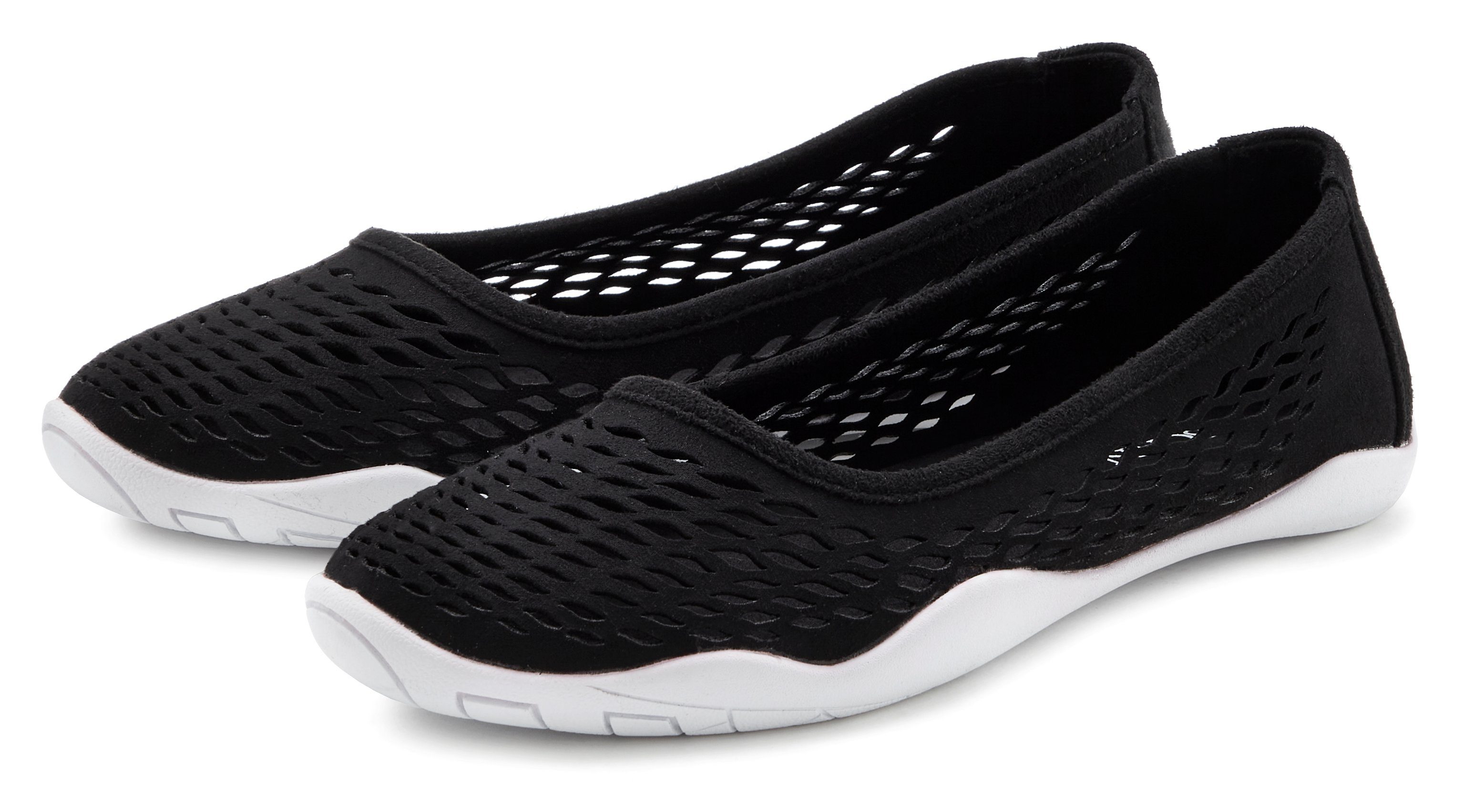 Lascana Ballerina's Vrijetijdsschoen, slipper, lage schoen superlicht, flexibele zool VEGAN