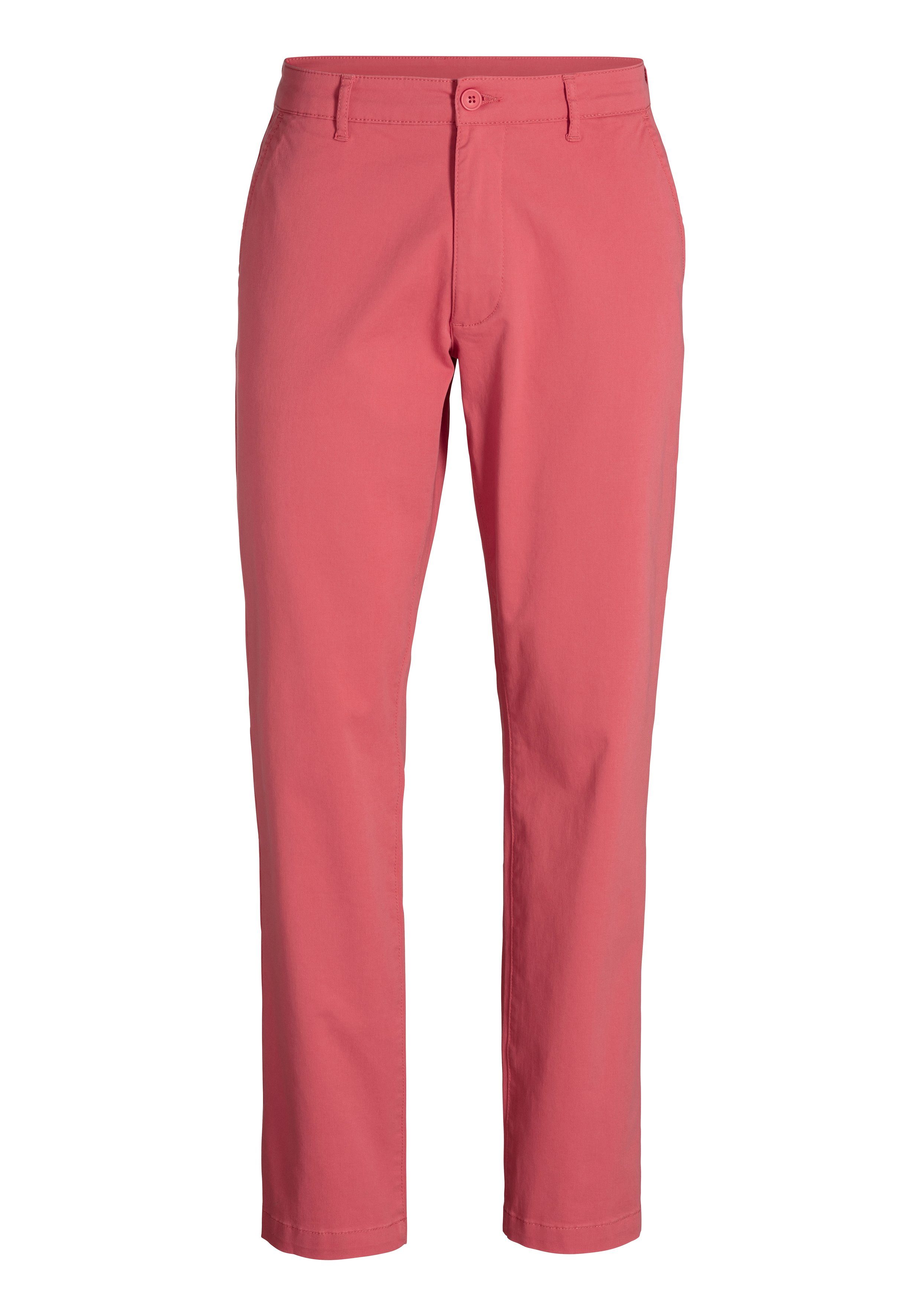 H.I.S Chino Regular fit lange broek, van elastische katoenkwaliteit heren maat 38 rood