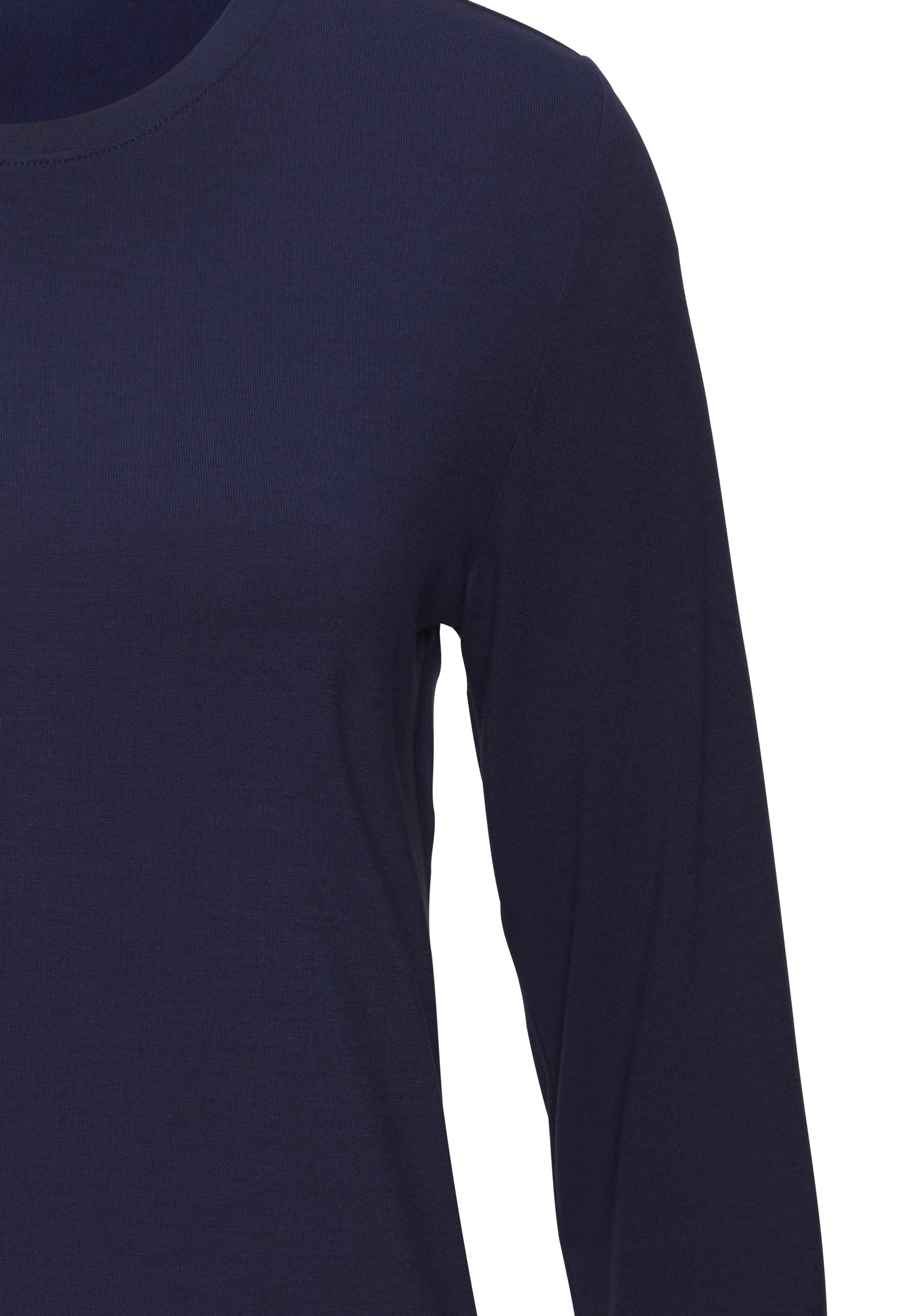 Lascana Shirt met lange mouwen Van zachte viscose-stretch van zachte viscosekwaliteit