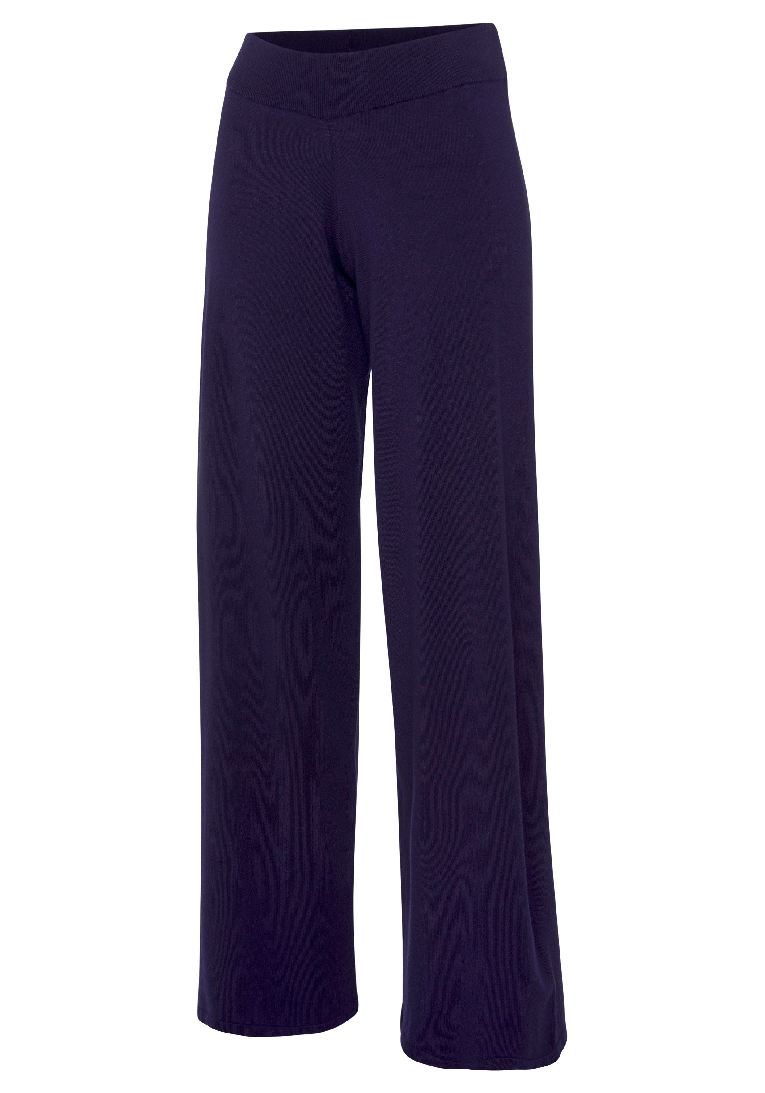 Lascana Tricotbroek -Loungebroek met wijd been, loungewear