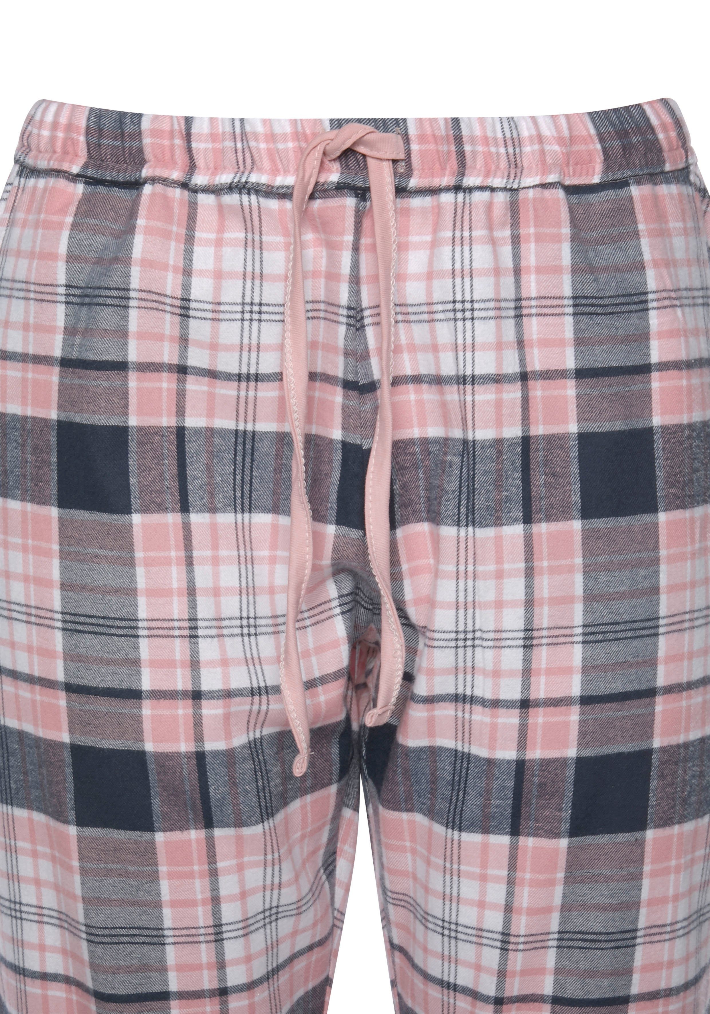 H.I.S Pyjama met geruite pyjamabroek (2-delig, 1 stuk)