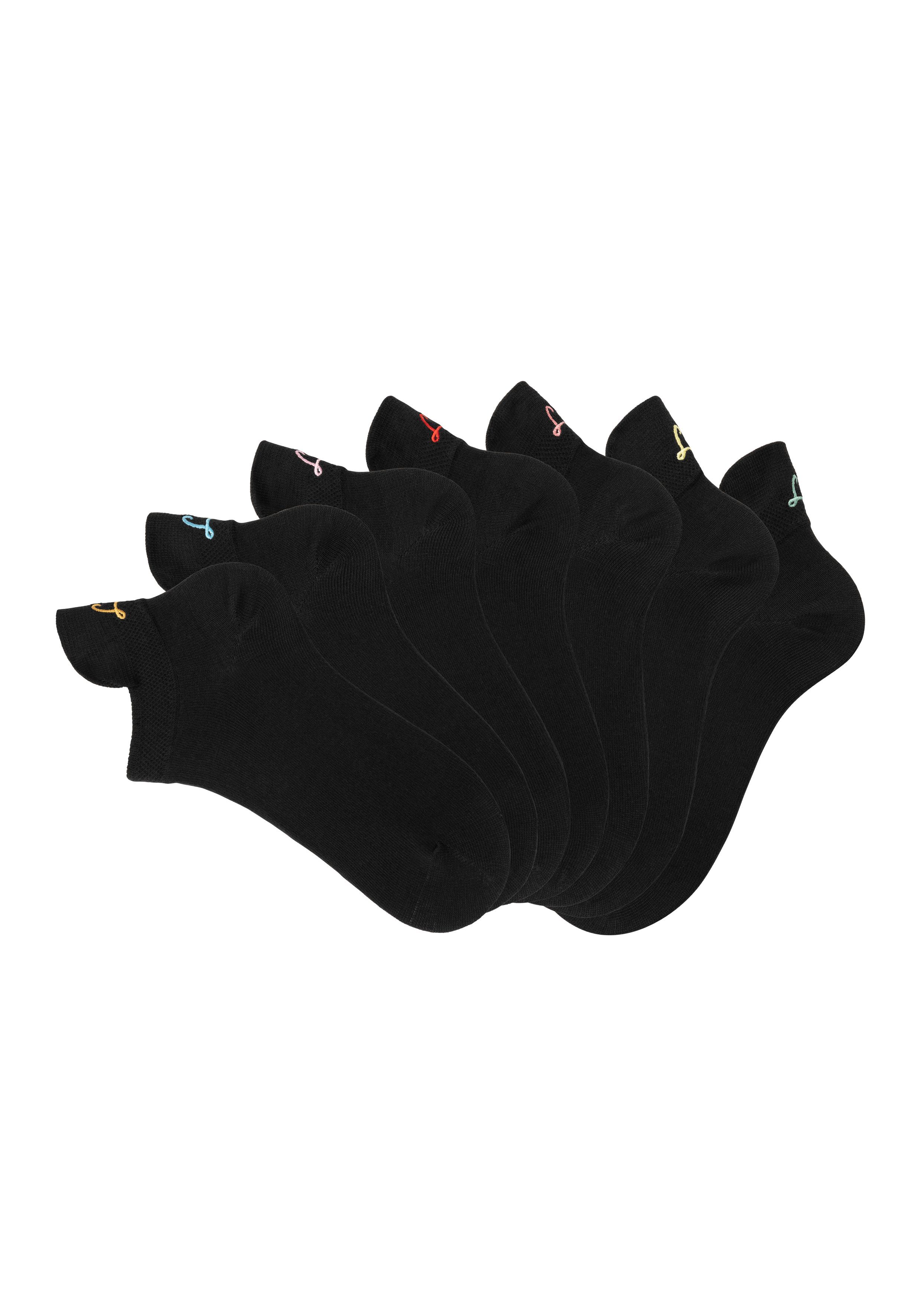 Lascana Sneakersokken met klein borduursel (box, 7 paar, Box) heren maat 35-38 zwart