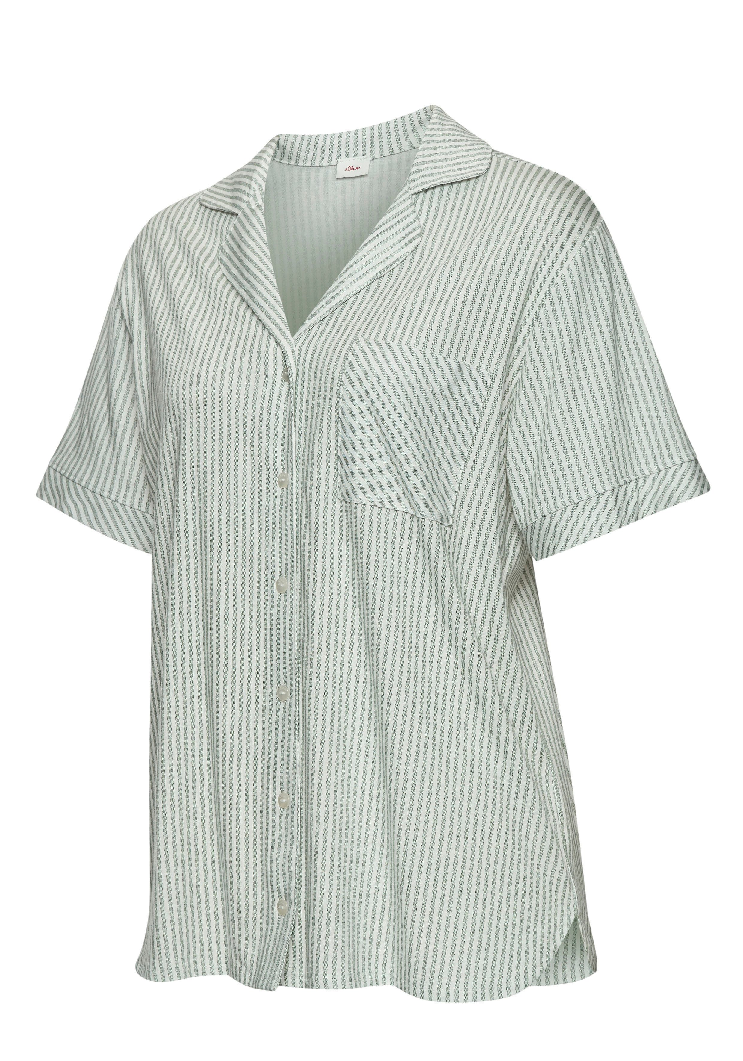 s.Oliver RED LABEL Beachwear Pyjama top met opgestikte borstzak